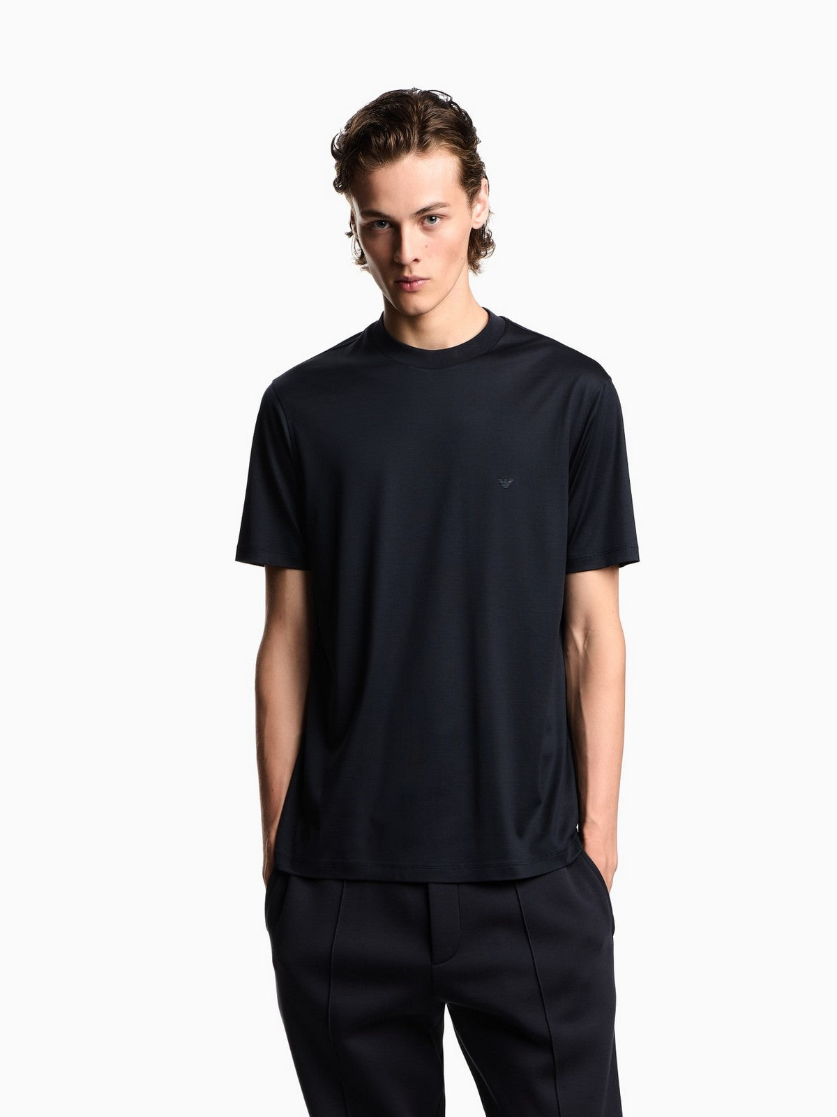 Camiseta de hombre EMPORIO ARMANI EM003137 AF10761 UB118 ICONIC 0920 AZUL MARINO EA