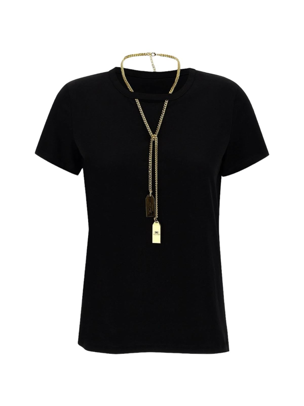 ELISABETTA FRANCHI T-Shirt e Polo Donna MA00946E2 110 Nero gioboutiqueweb