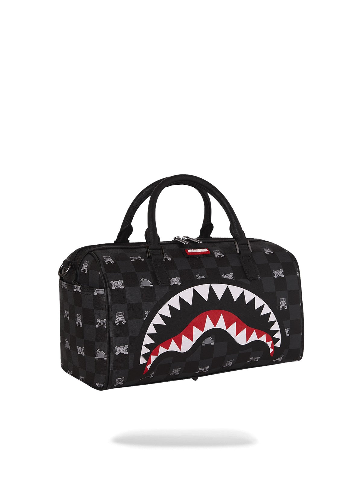 SPRAYGROUND Borsa Unisex adulto GRAY PEEKING CHARACTER CHECK MINI DUFFLE 910D8911NSZ Nero