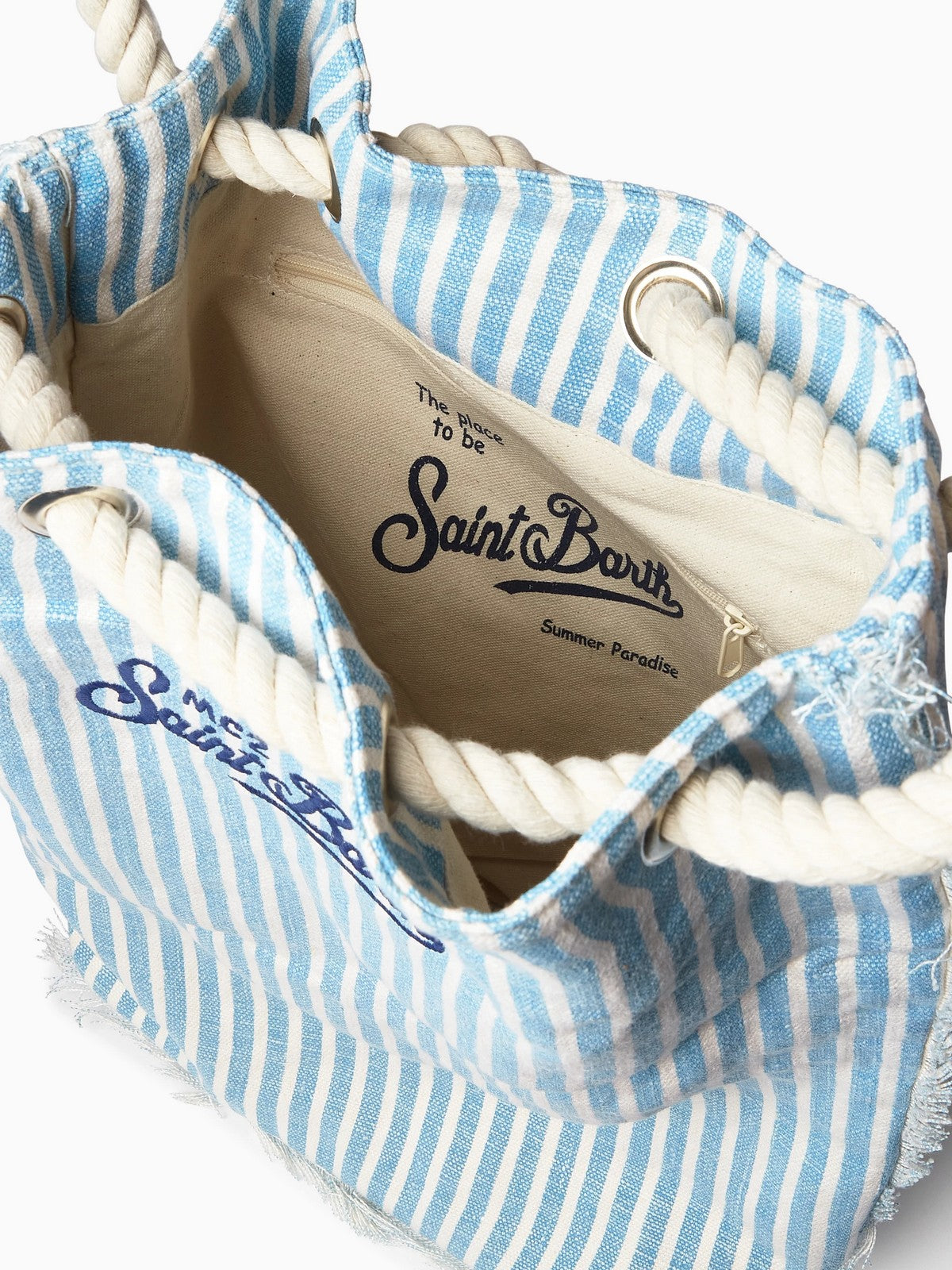 MC2 SAINT BARTH Zaino Donna BOAT BACKPACK LINEN 01978H LINEN STRIPES V 31 EMB