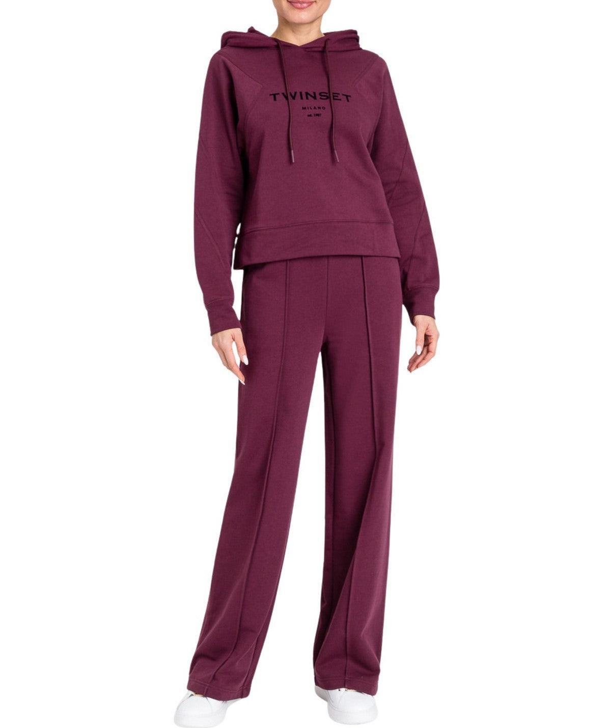 TWINSET Tuta Donna LOGO FLEECE 252TP2681 05609 WINETASTING
