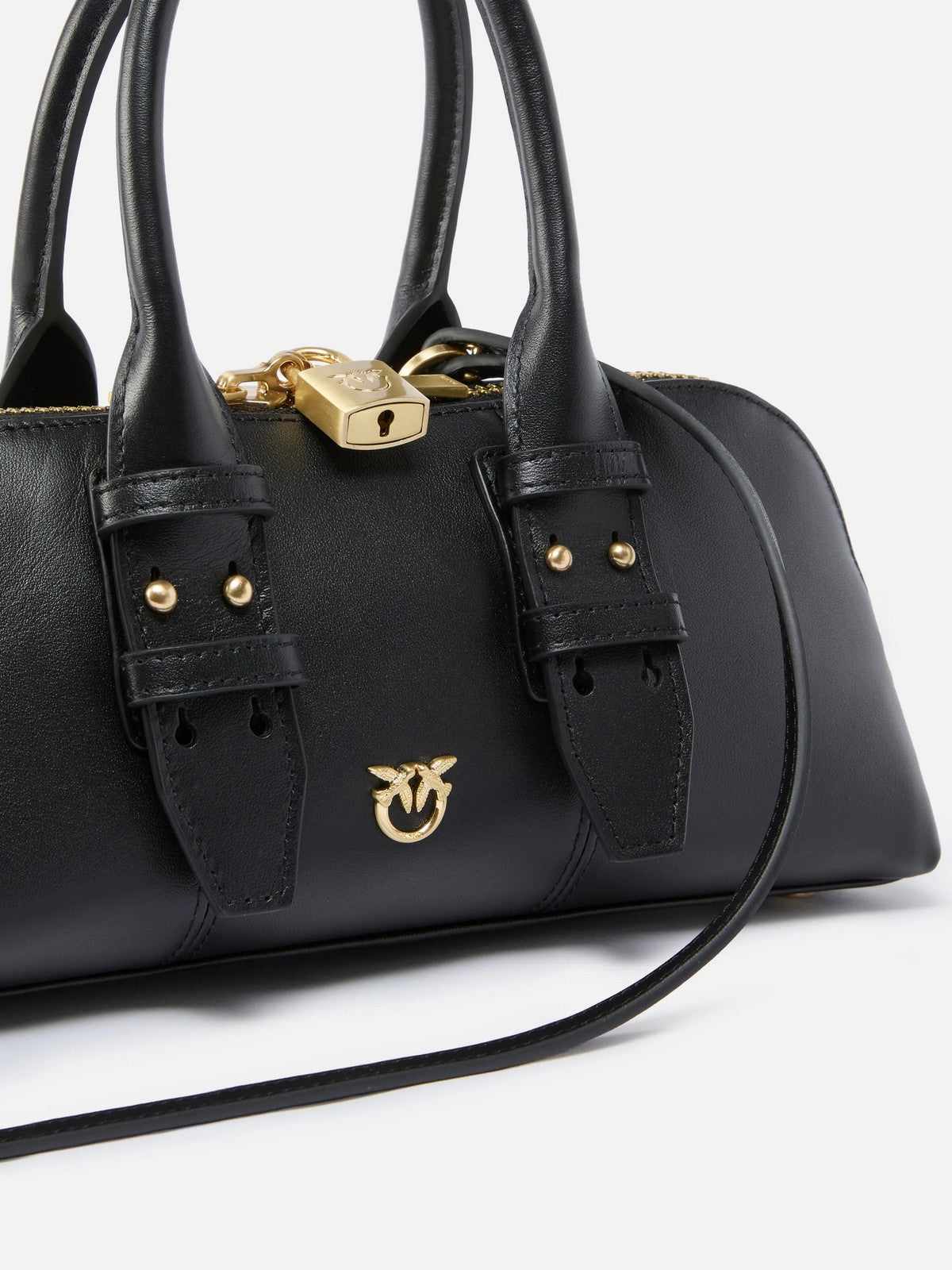 PINKO Borsa Donna BOWLING BAG HORIZONTAL 105334-A0QO Z99V NERO LIMUSINE-MATT GOLD