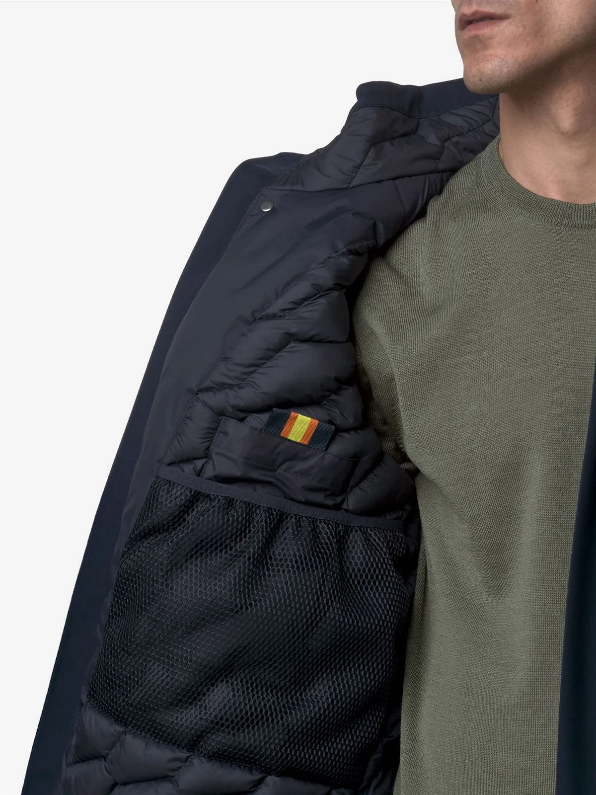 K-WAY Giubbino Uomo Thomal bonded padded K7136IW AR0 BLUE DEPTH - BLUE DE