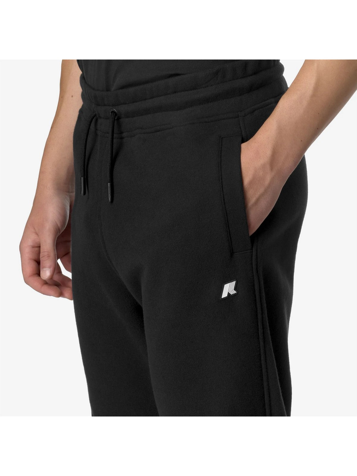 K-WAY Pantalone Uomo MICKYEL HEAVY FLEECE K2126LW USY Nero gioboutiqueweb