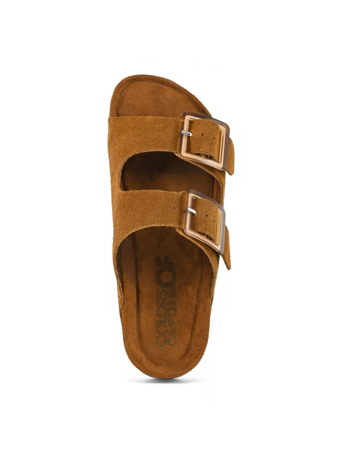COLORS OF CALIFORNIA Sandalo Donna cow suede bio with two buckles HC.BIO56 TAN TAN gioboutiqueweb