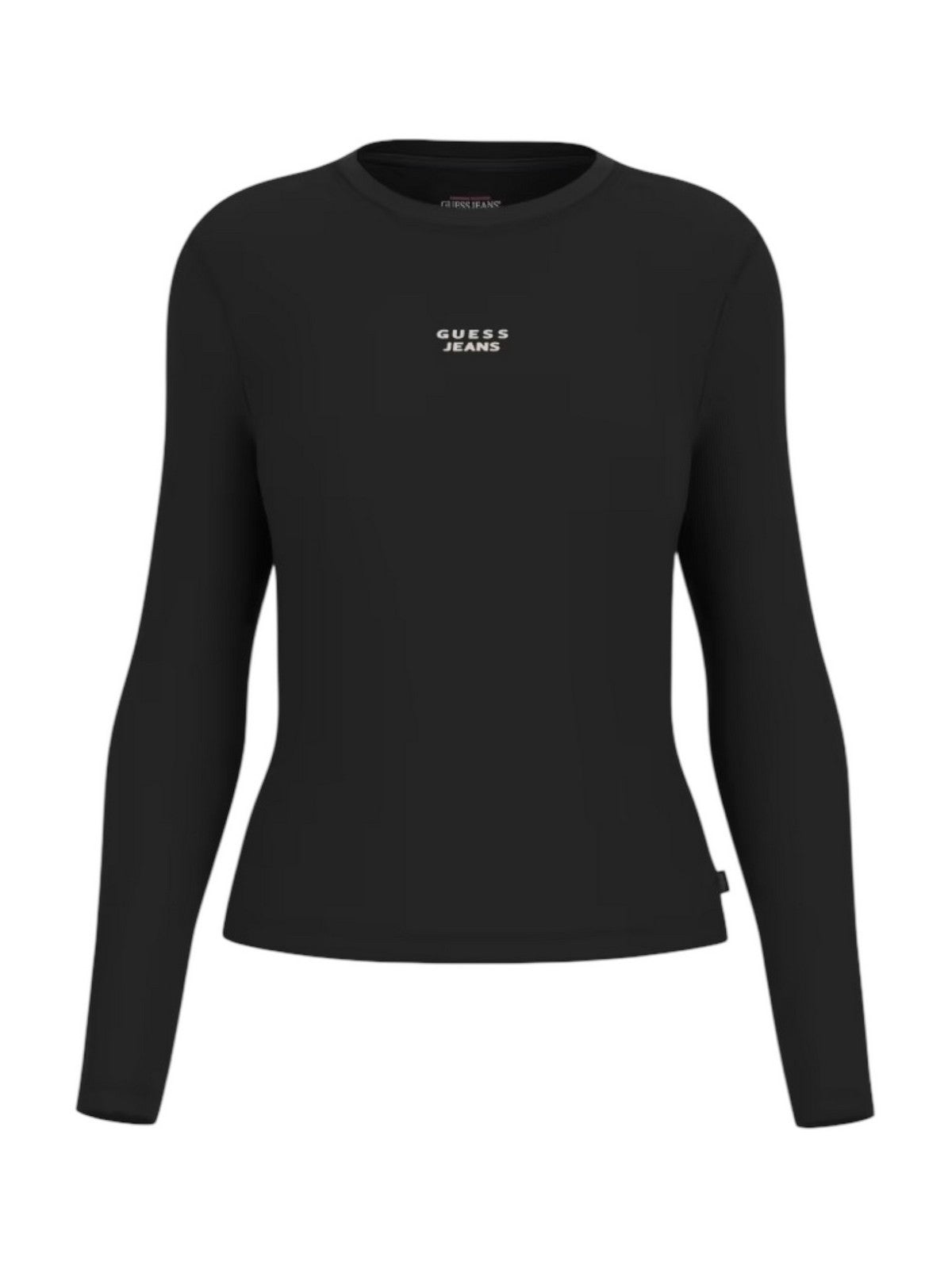 GUESS T-shirt Donna GJ LS CN EMBRO SLIM TOP W5BP01 KA0H1 JBLK Jet Black A996