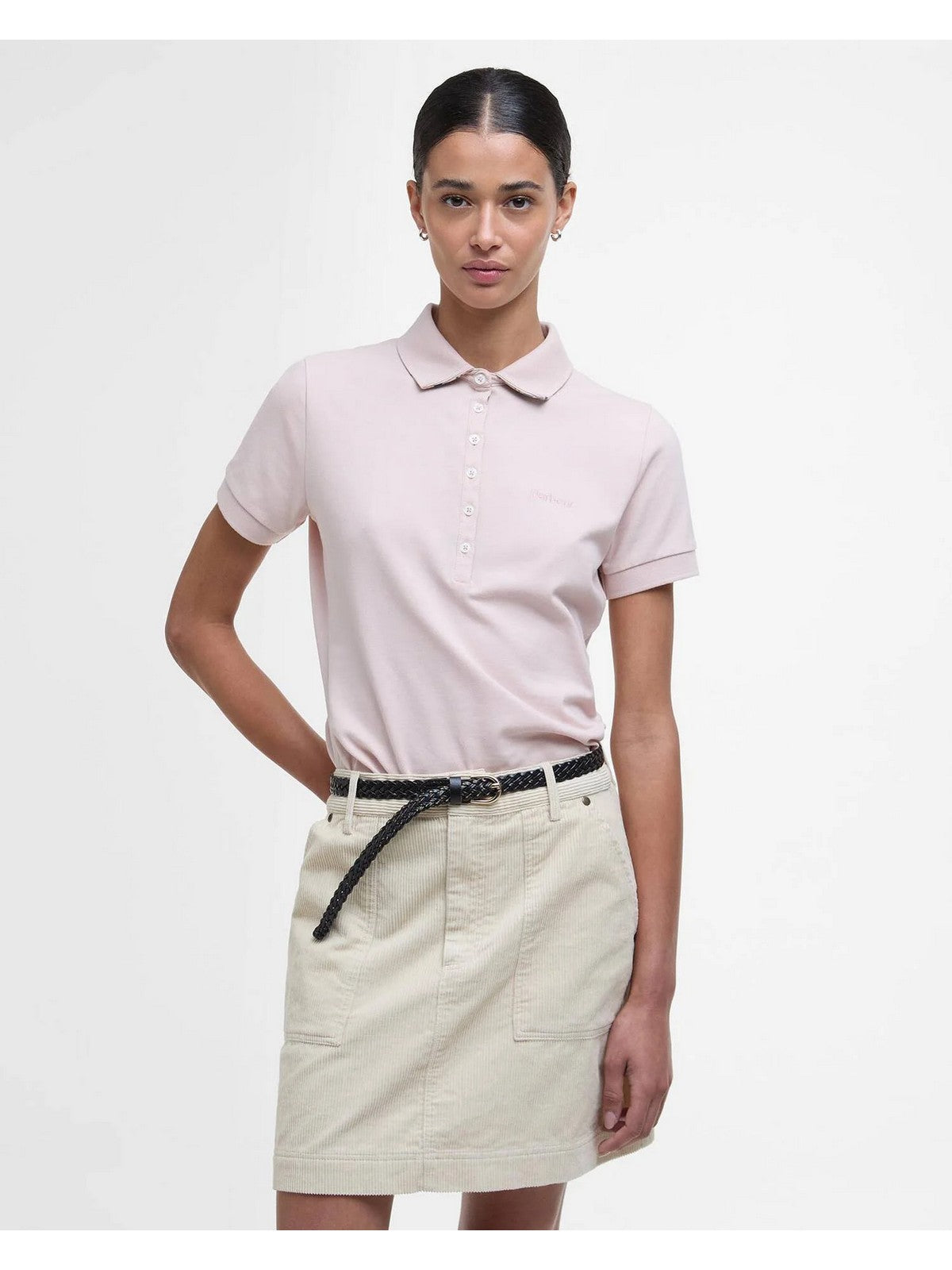 BARBOUR Polo Donna PORTSDOWN TOP LML0634 PI38 PRIMROSE PINK/HESSIAN