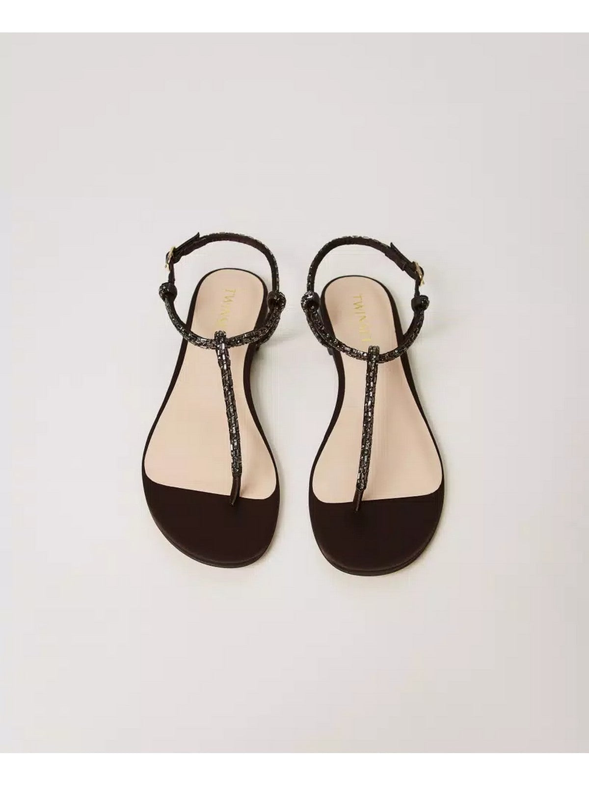 TWINSET Sandalo Donna 251TGT110 10780 Marrone gioboutiqueweb