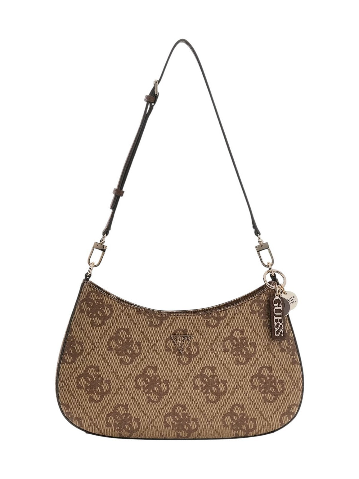 GUESS Borsa Donna NOELLE II TOP ZIP SHOULDER BAG HWSO96 72180 LGW LATTE LOGO/BROWN