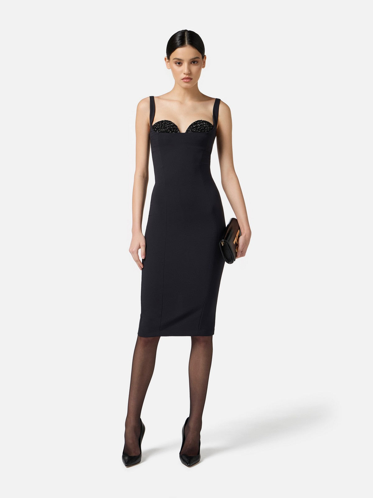 ELISABETTA FRANCHI Frauenkleid AB83557E2 110 Schwarz