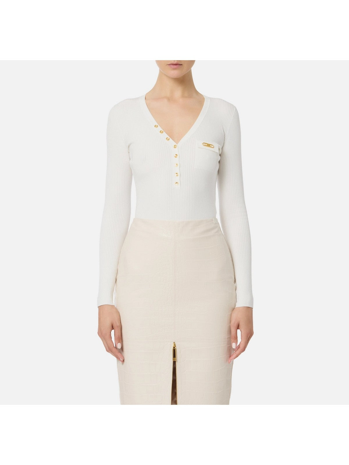 ELISABETTA FRANCHI Maglia Donna MK12B56E2 360 Avorio