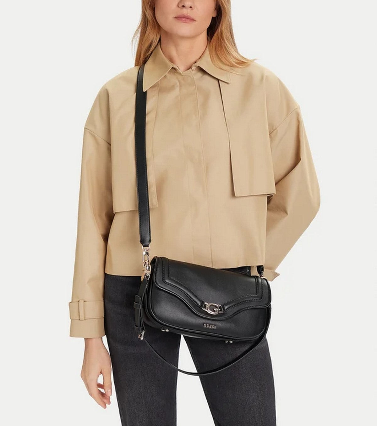 GUESS Borsa Donna DEA FLAP SHOULDER BAG HWBG79 93200 BLA BLACK