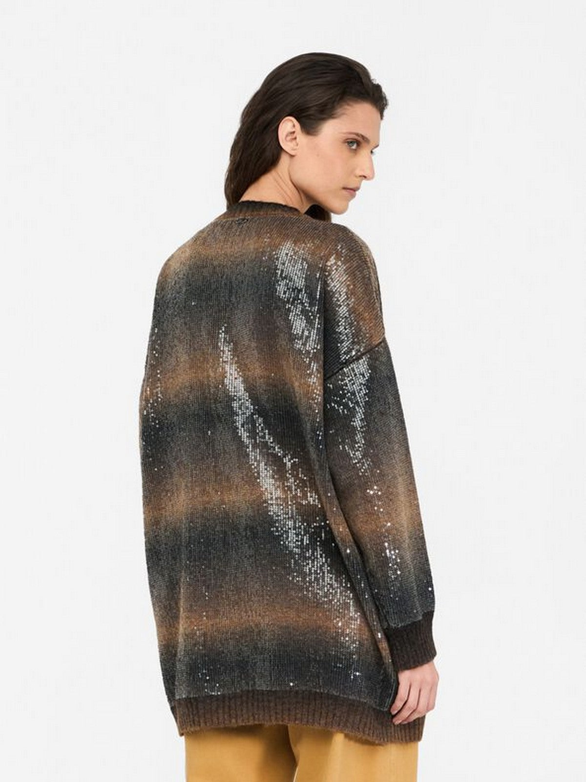 LIU JO WHITE Cardigan Donna MF5248MA14R S9472 Brown shaded