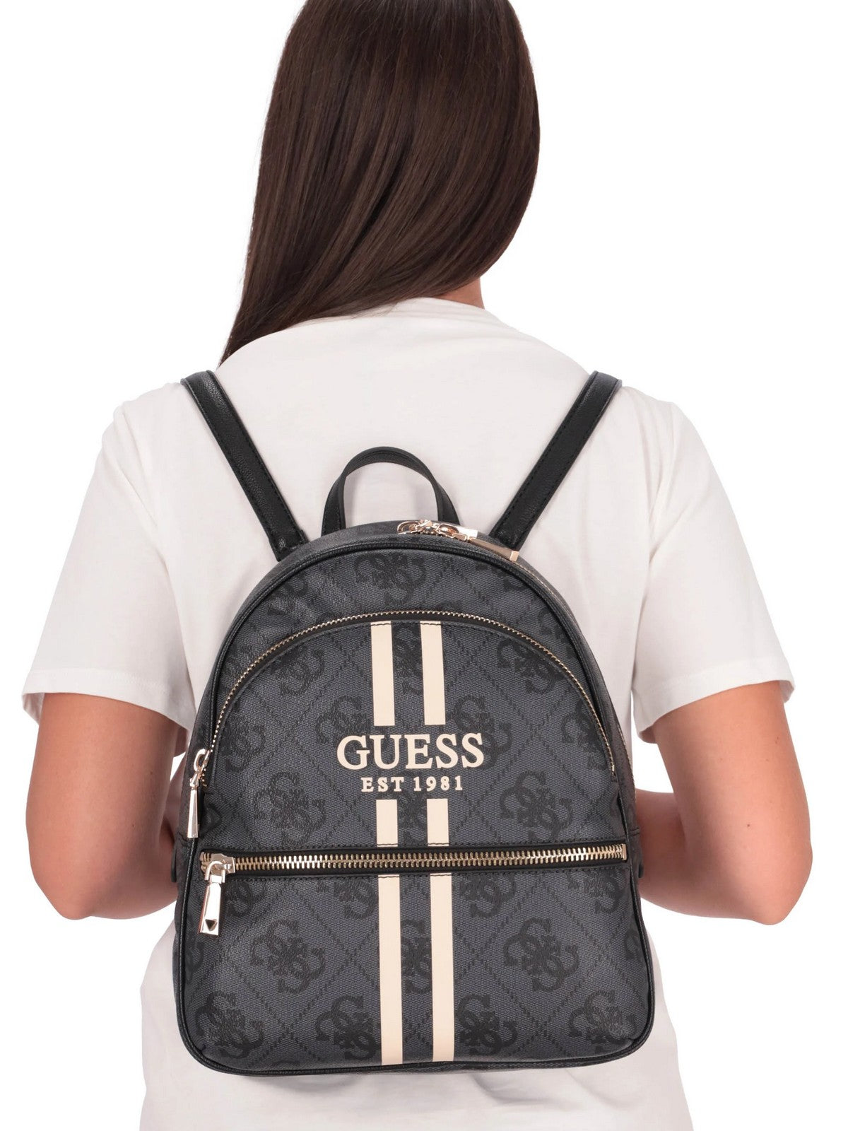 GUESS Zaino Donna MANHATTAN II LARGE BACKPACK HWOS71 18330 CLO COAL LOGO