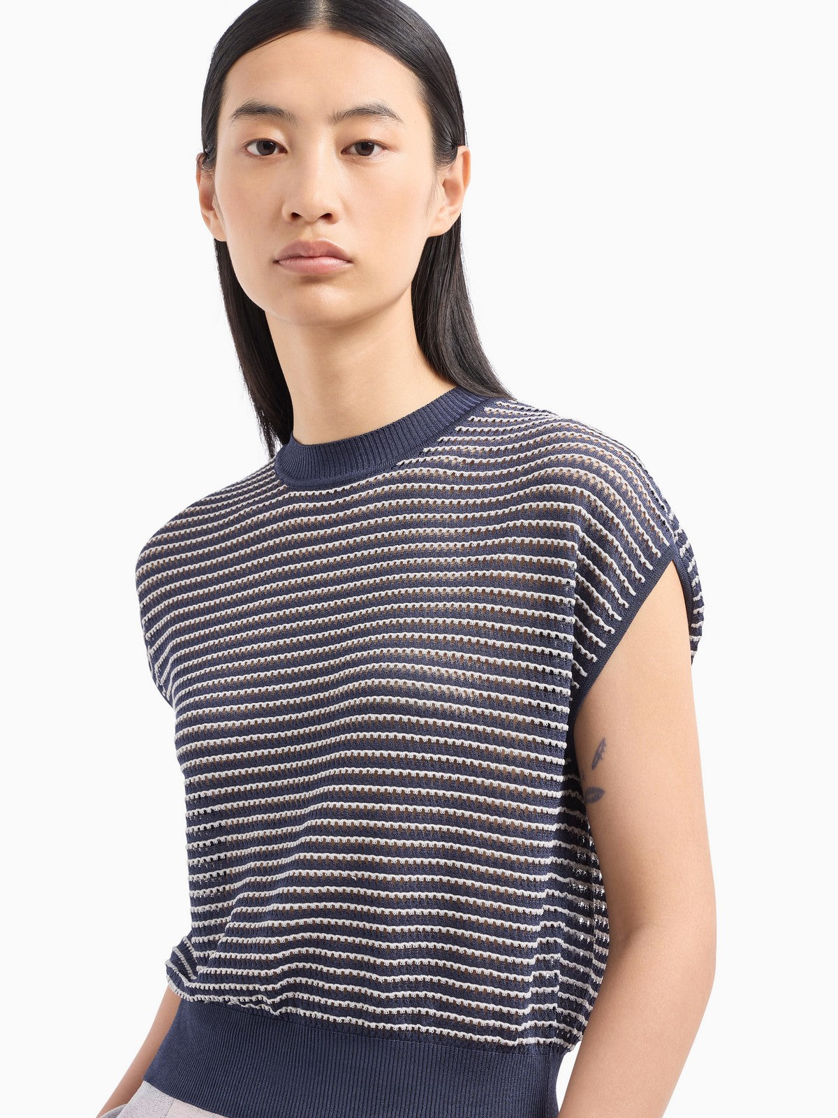 EMPORIO ARMANI Felpa Donna EW001665 AF15884 FB012 Blu gioboutiqueweb