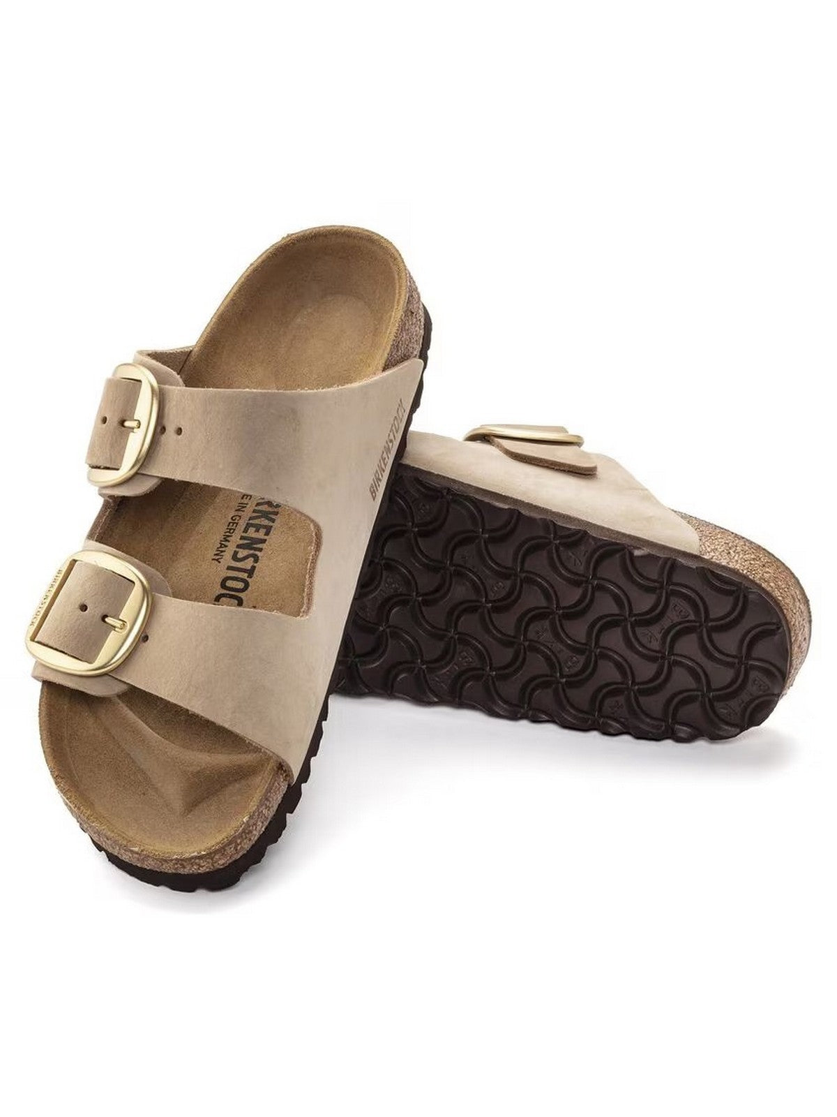 BIRKENSTOCK Sandalo Donna Arizona Big Buckle sandcastle, Nubuck Leather 1024064 Beige gioboutiqueweb