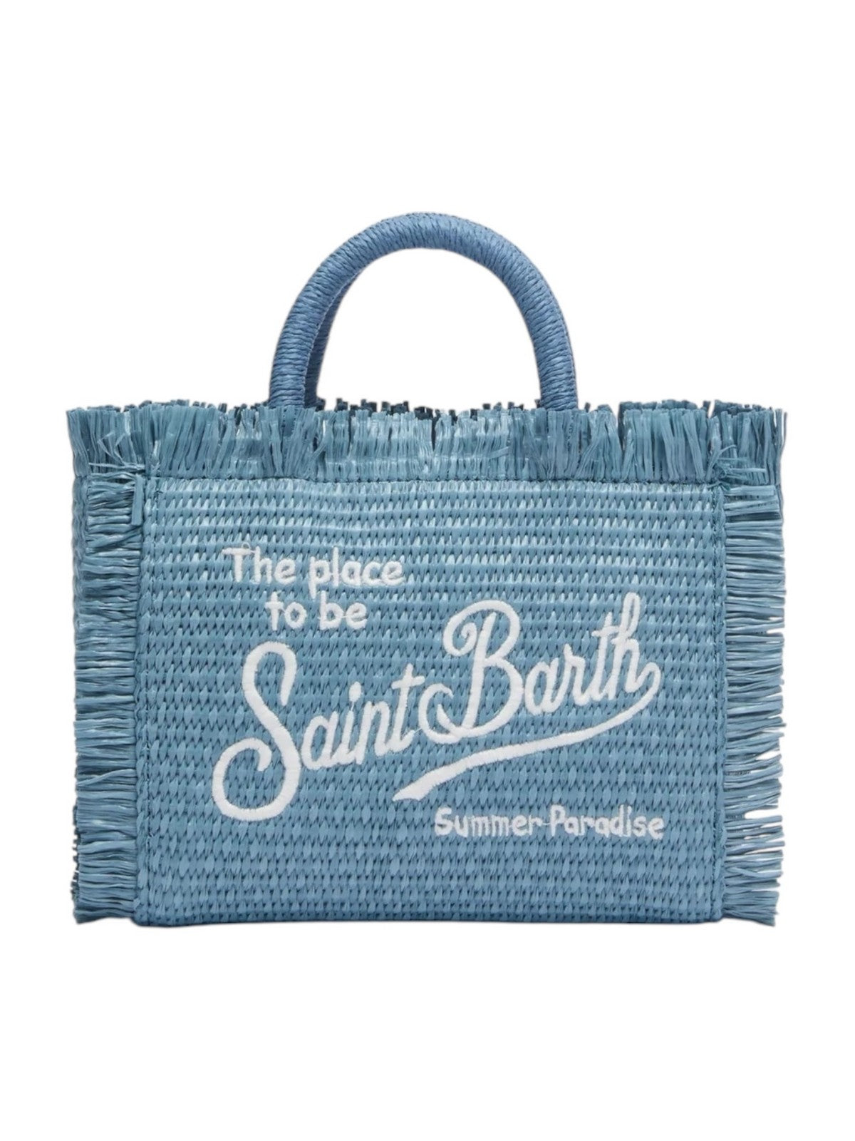 MC2 SAINT BARTH Borsa Donna VANITY MINI STRAW N 01334H DENIM EMB gioboutiqueweb