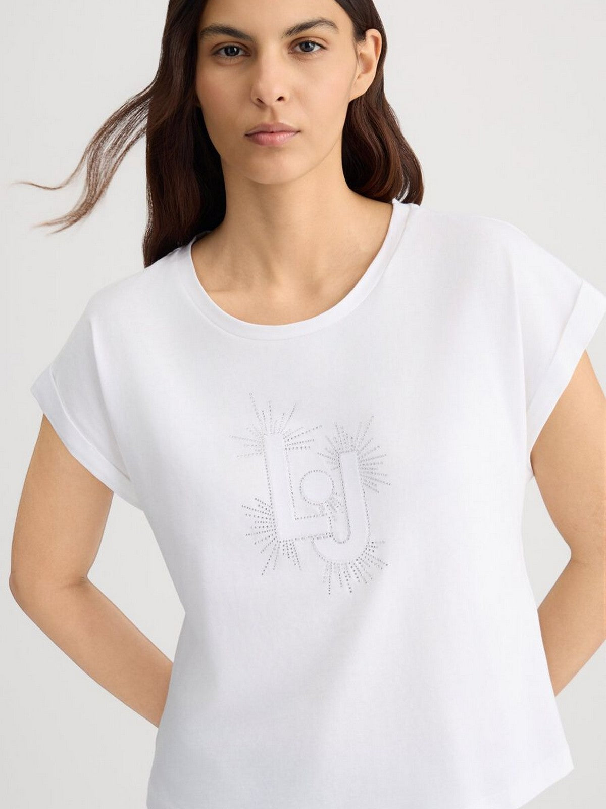 LIU JO BEACHWEAR T-shirt Donna VA5151JS923 M9196 LJ bianco gioboutiqueweb