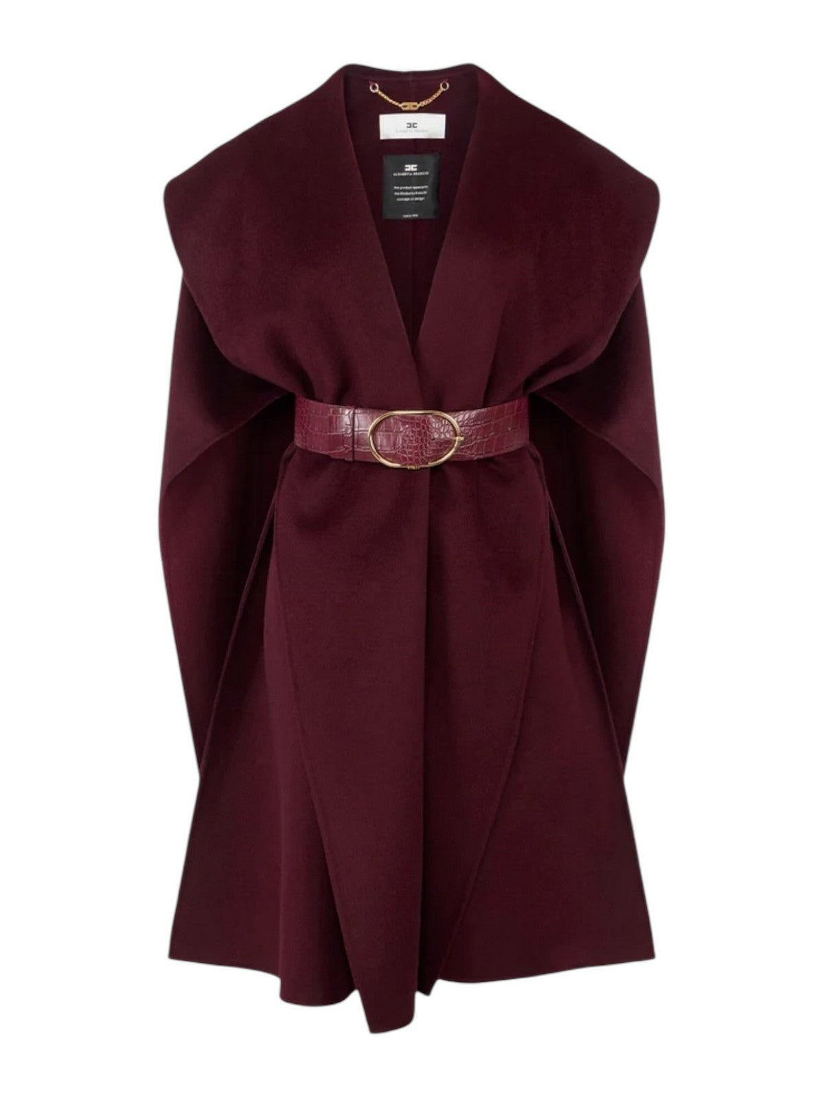 ELISABETTA FRANCHI Cappotto Donna CP67D56E2 EA4 MERLOT gioboutiqueweb