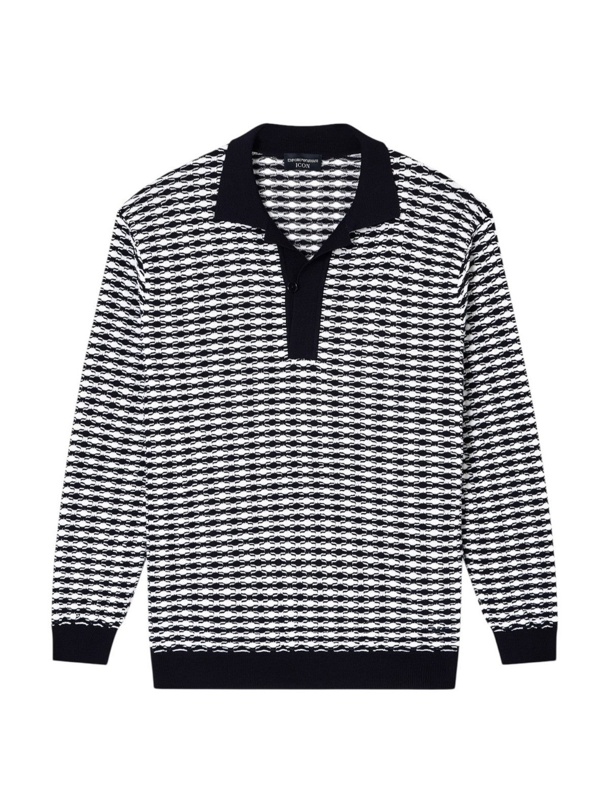 EMPORIO ARMANI Herrenpullover EM003518 AF19833 F0015 WEISS/DUNKELBLAU