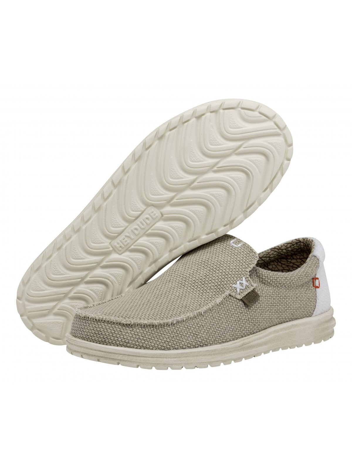 HEY DUDE Mocassino Uomo Mikka Braided HD.40124 1LB off white gioboutiqueweb