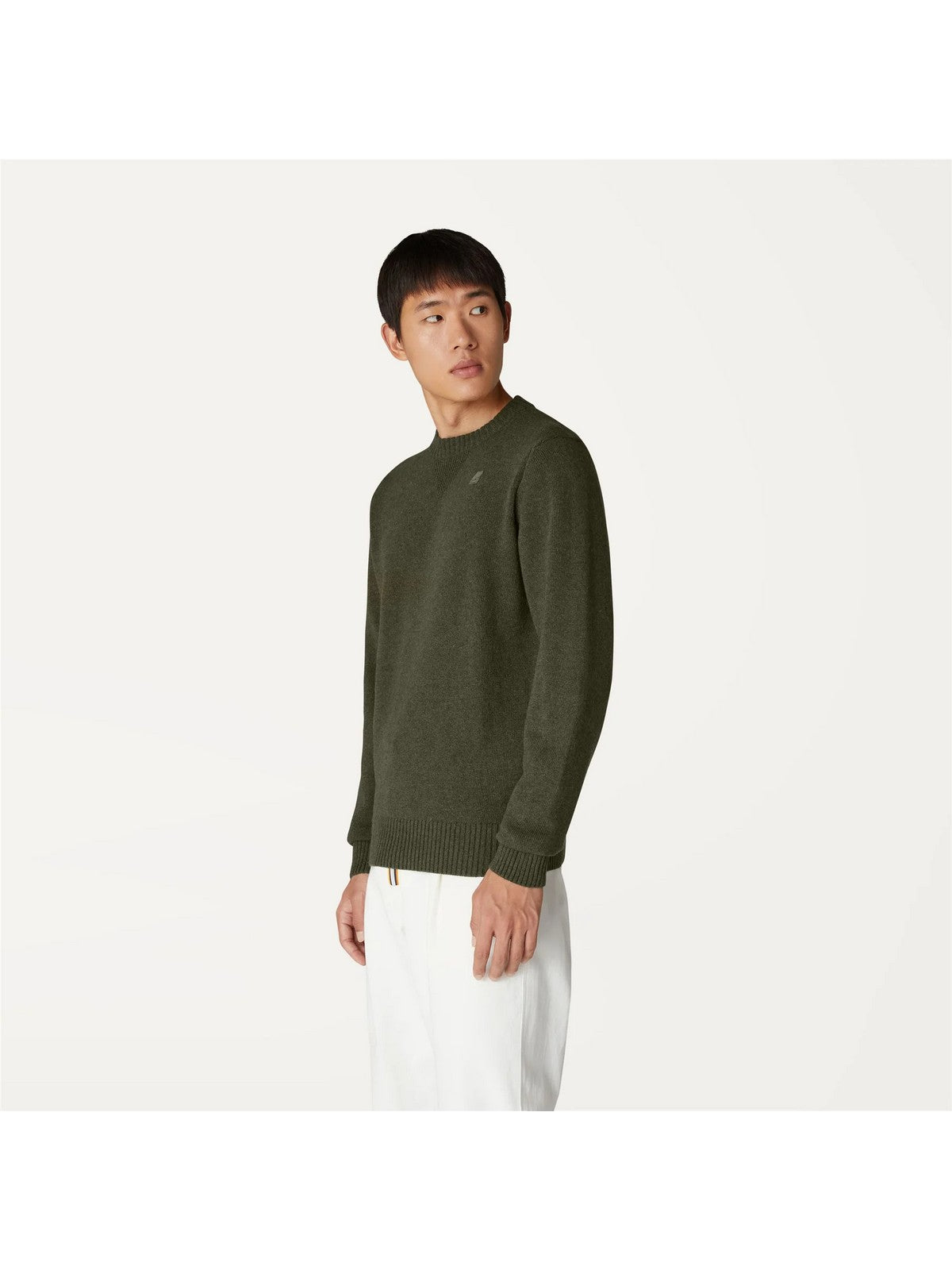 K-WAY Maglione Uomo Sebastien lambswool K2112PW WMR Verde gioboutiqueweb