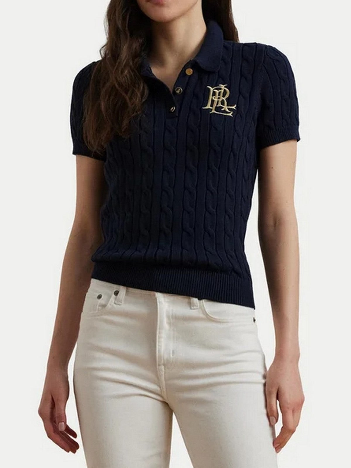LAUREN RALPH LAUREN Polo Donna NATRISSA-SHORT SLEEVE-PULLOVER 200932224 002 LAUREN NAVY