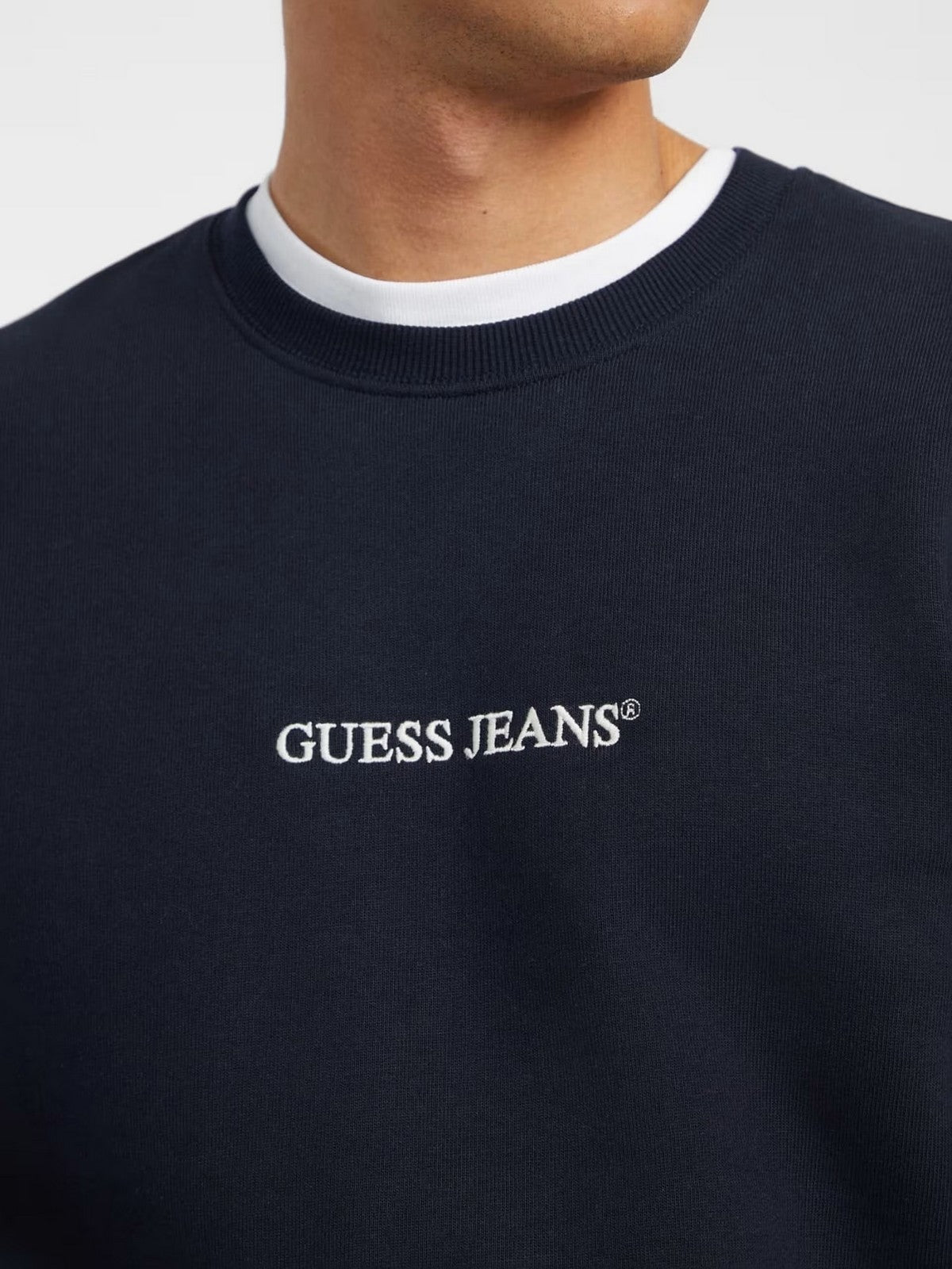 GUESS Felpa Uomo GJ CN SLIM LOGO EMB SWEAT M4YQ19 K9V31 A71W DARING OCEAN