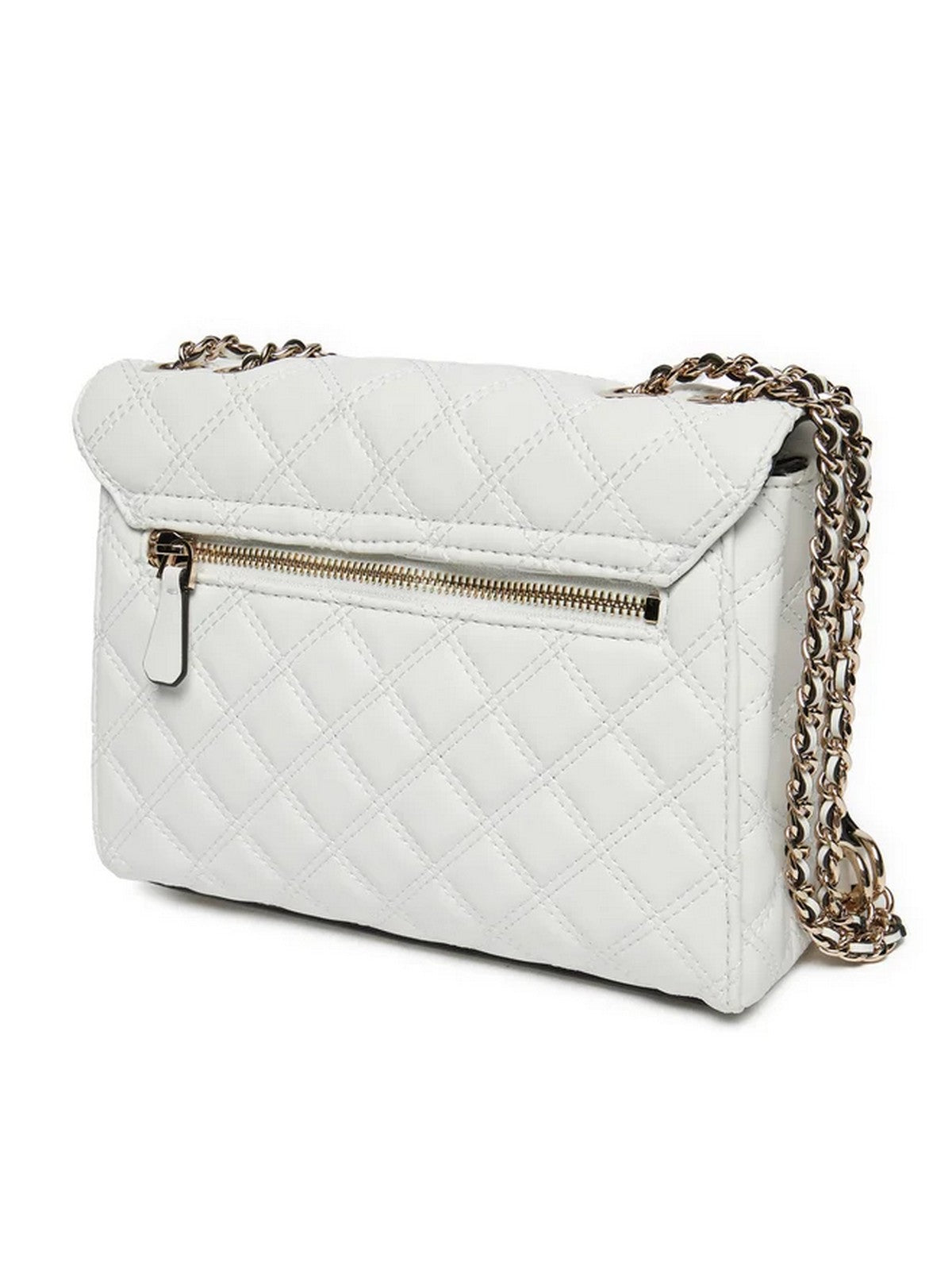GUESS Borsa Donna GIULLY 2 CMPRTMNT CNVRTBLE FLP HWQG87 48200 WHI Bianco gioboutiqueweb