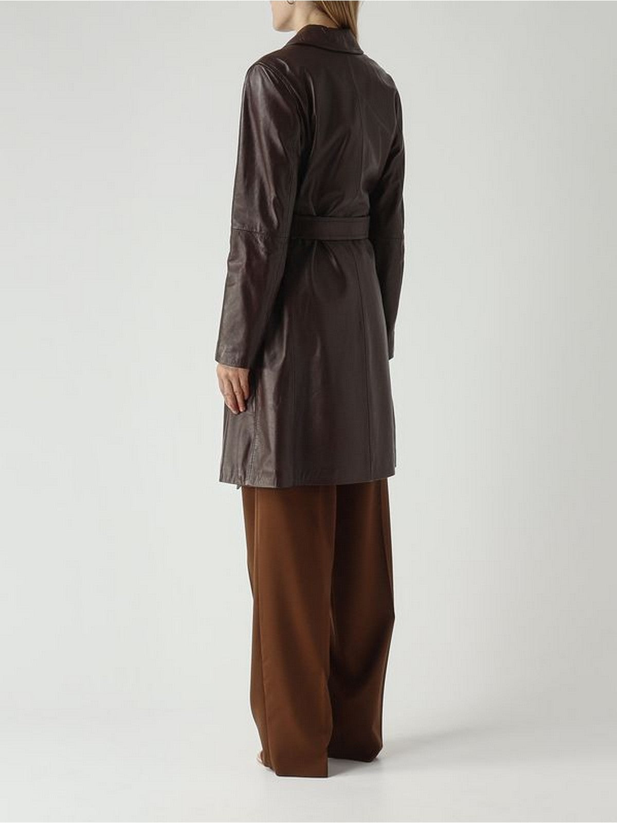 MAX MARA STUDIO Soprabito in pelle Donna MSTAMACA 2616471011600 002 Marrone