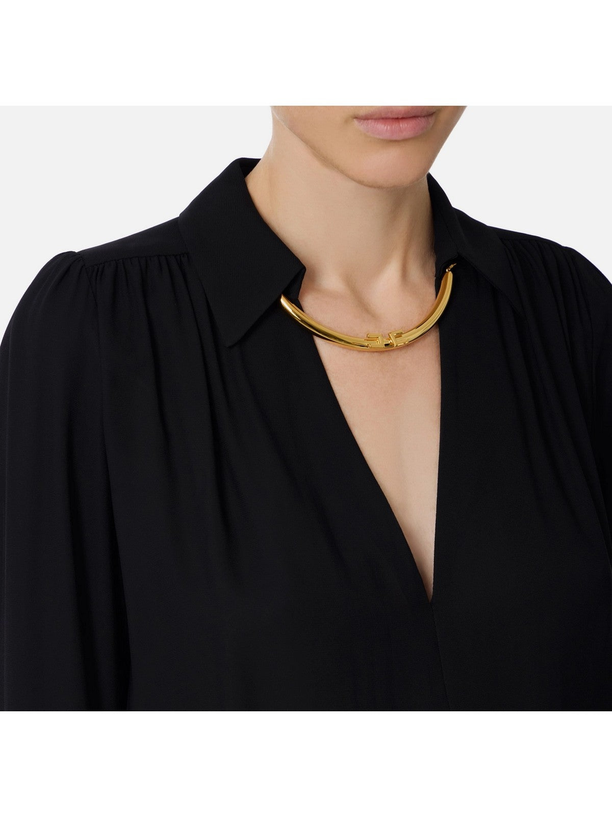 ELISABETTA FRANCHI Camicia Donna CA12356E2 110 Nero gioboutiqueweb