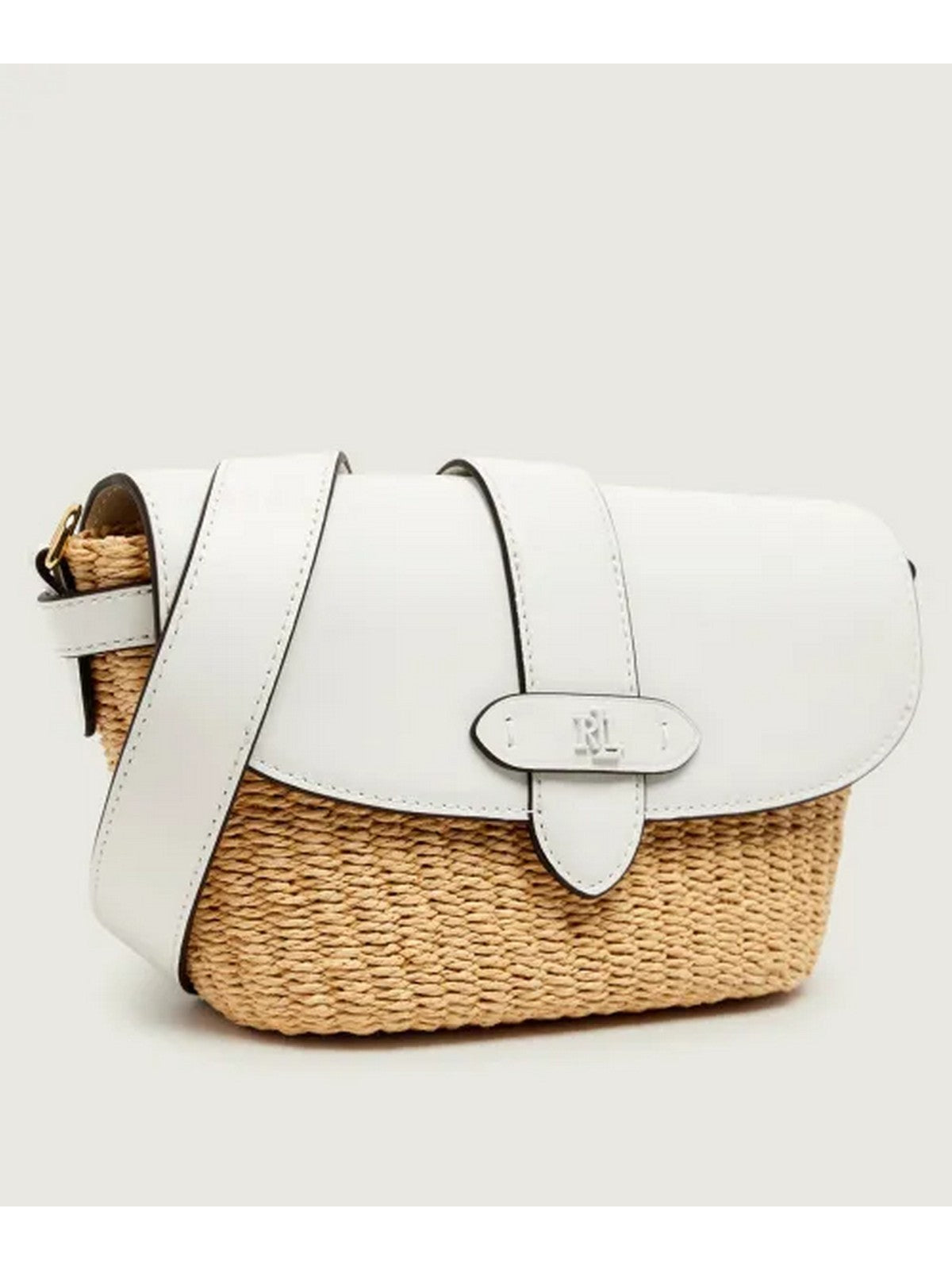 LAUREN RALPH LAUREN Borsa Donna LYNDEN-SHOULDER BAG-SMALL 431P10158 002 NATURAL/WHITE