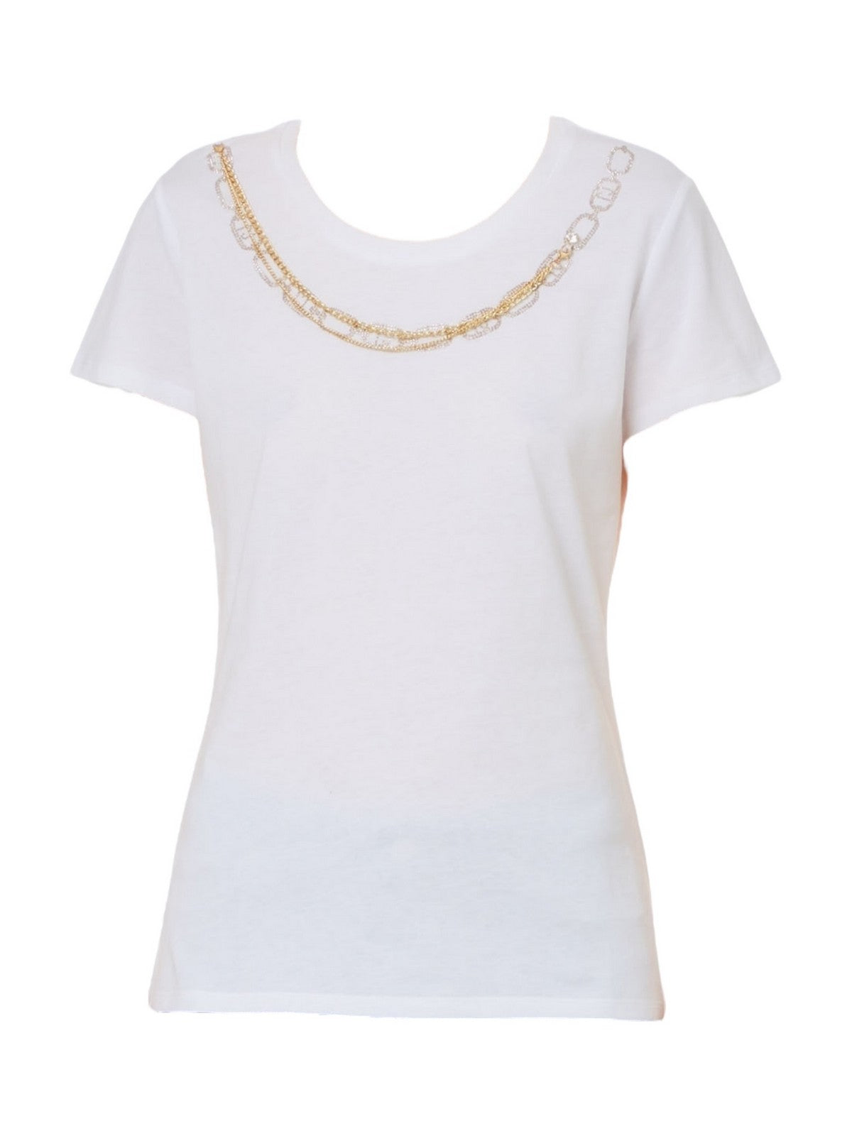 LIU JO WHITE T-shirt Donna WF4108J5904 N9889 Bianco gioboutiqueweb