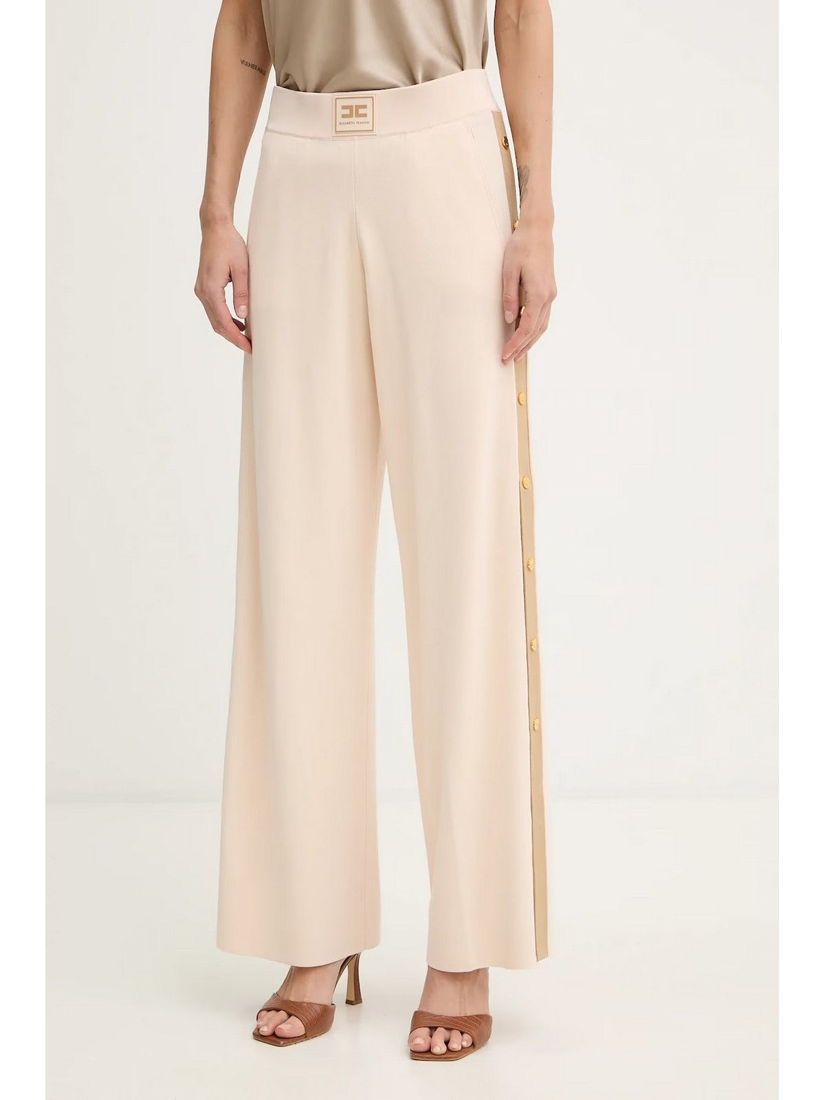 ELISABETTA FRANCHI Pantalone Donna KP74S61E2 U69 BURRO/CAMMELLO