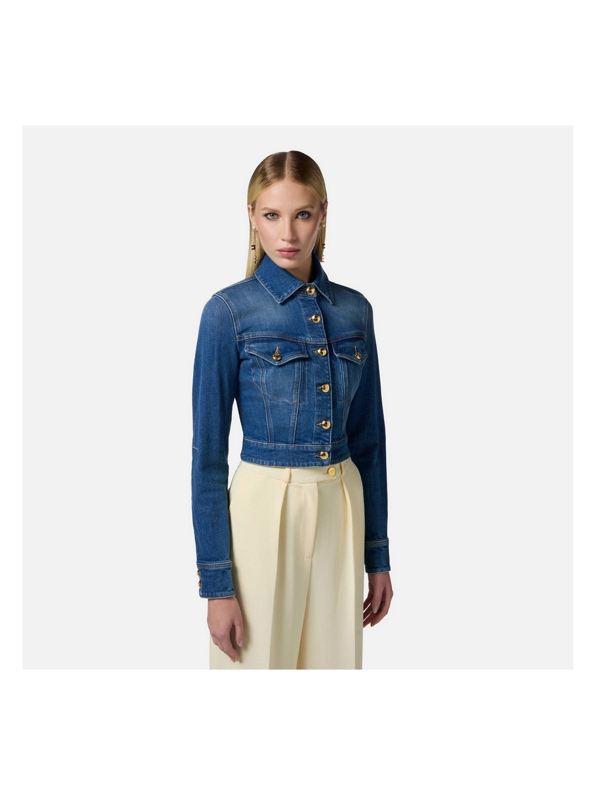 ELISABETTA FRANCHI Giubbino Donna BJ37I51E2-139 Blu gioboutiqueweb