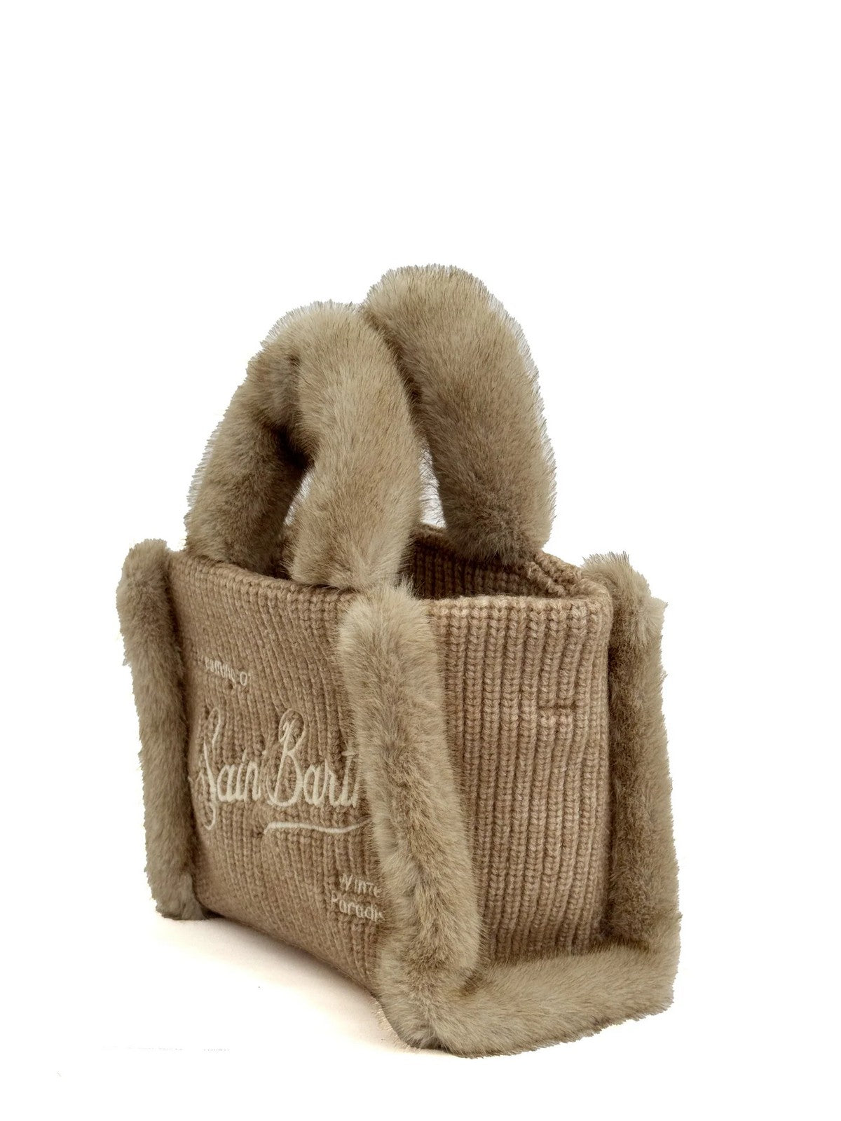 MC2 SAINT BARTH Borsa Donna VANITY MINI SHEARLING RIB 00295I FUR 11 EMB