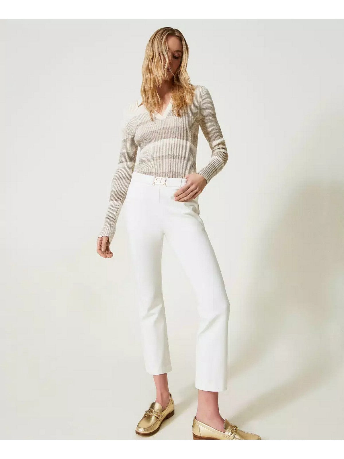 Twinset Pantalone femme 241TP2274 00282 blanc