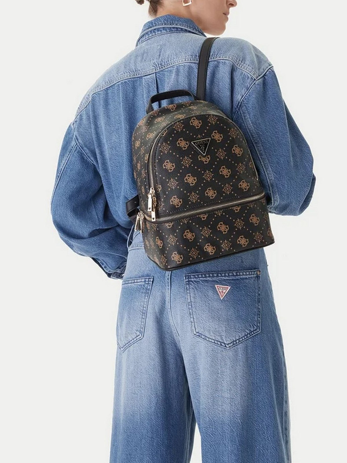 GUESS Zaino Donna SILIA SMALL BACKPACK TWGP98 90032 ESL ESPRESSO LOGO