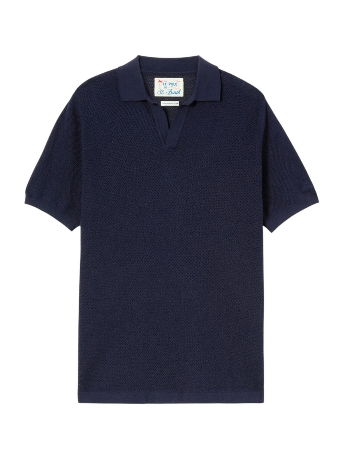 MC2 SAINT BARTH Polo Uomo SLOAN LINEN COTTON 00097L 61 BLUE NAVY