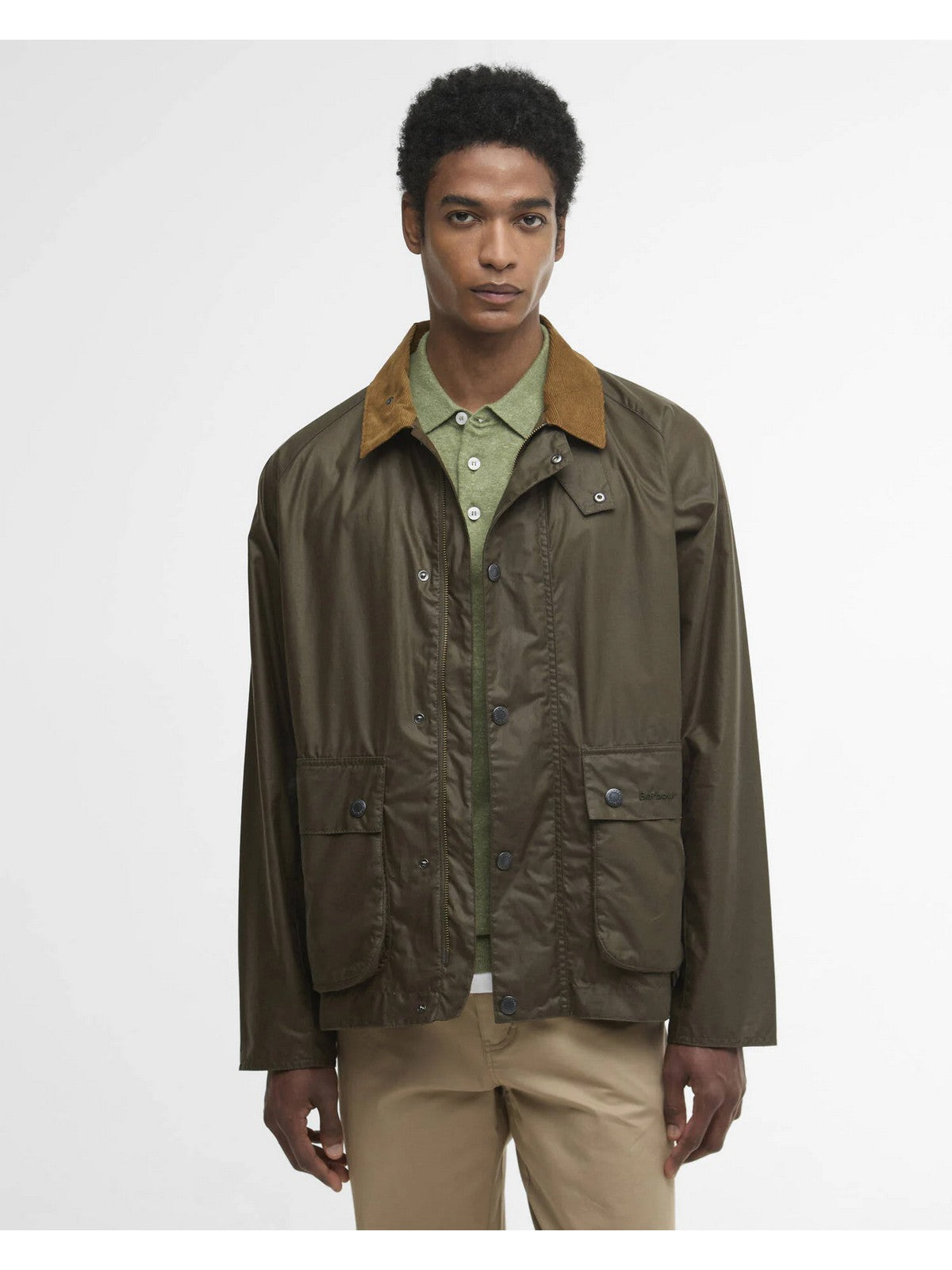 BARBOUR Giubbino Uomo MODERN BEDALE WAX JACKET MWX2447 OL52 BEECH/HIGHLAND LAKE