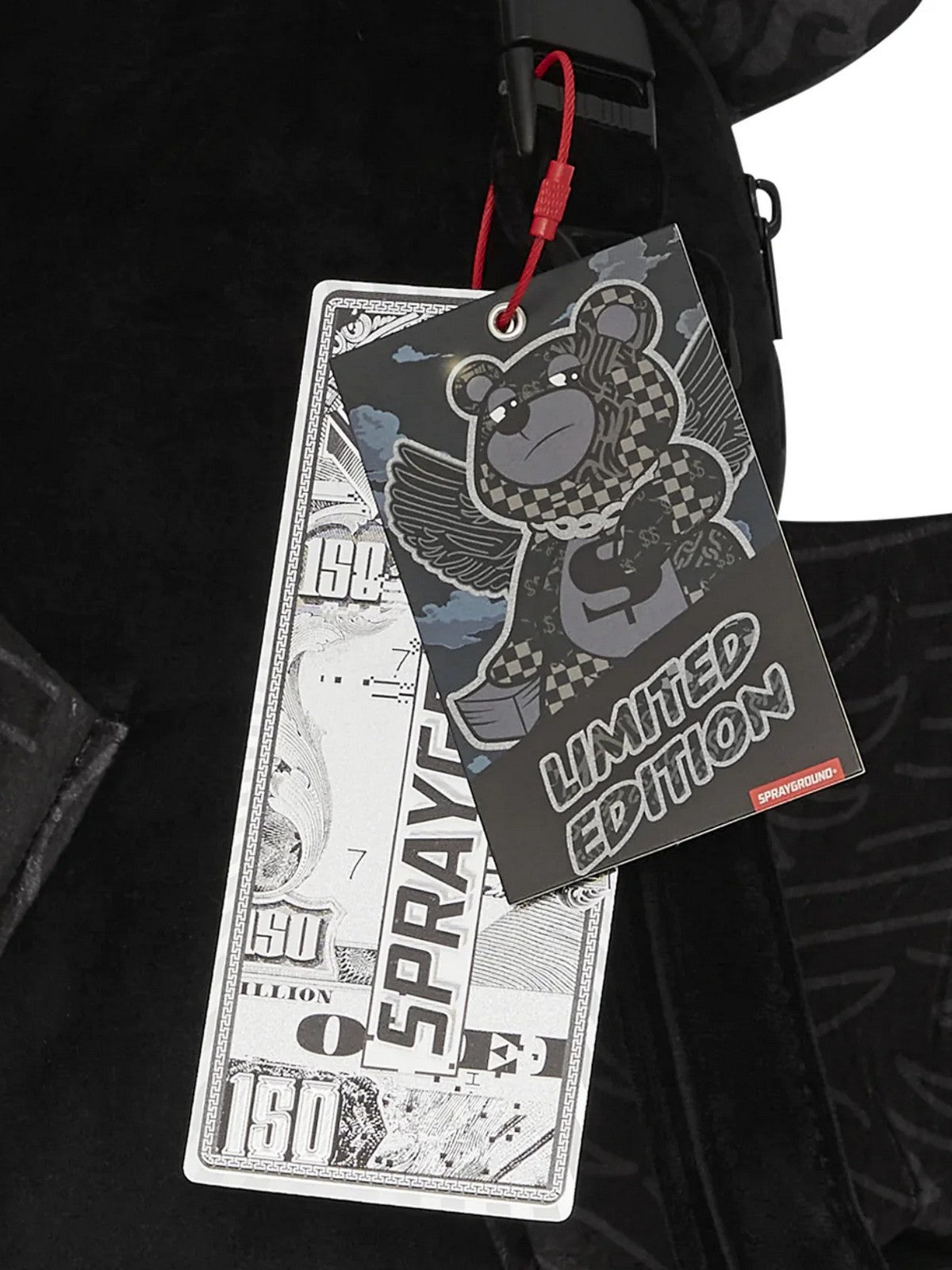 SPRAYGROUND Zaino Uomo 3AM CHECK TEDDY BEAR 910B7280NSZ Nero