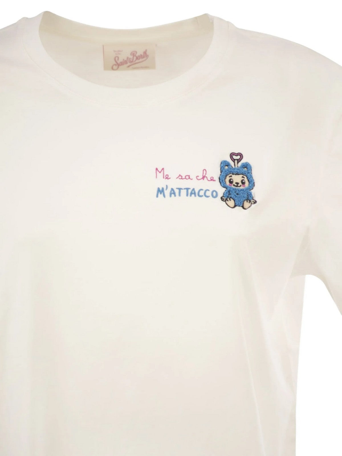 MC2 SAINT BARTH T-shirt Donna EMILIE 01042L ATTACCO PUPPY 10 EMB
