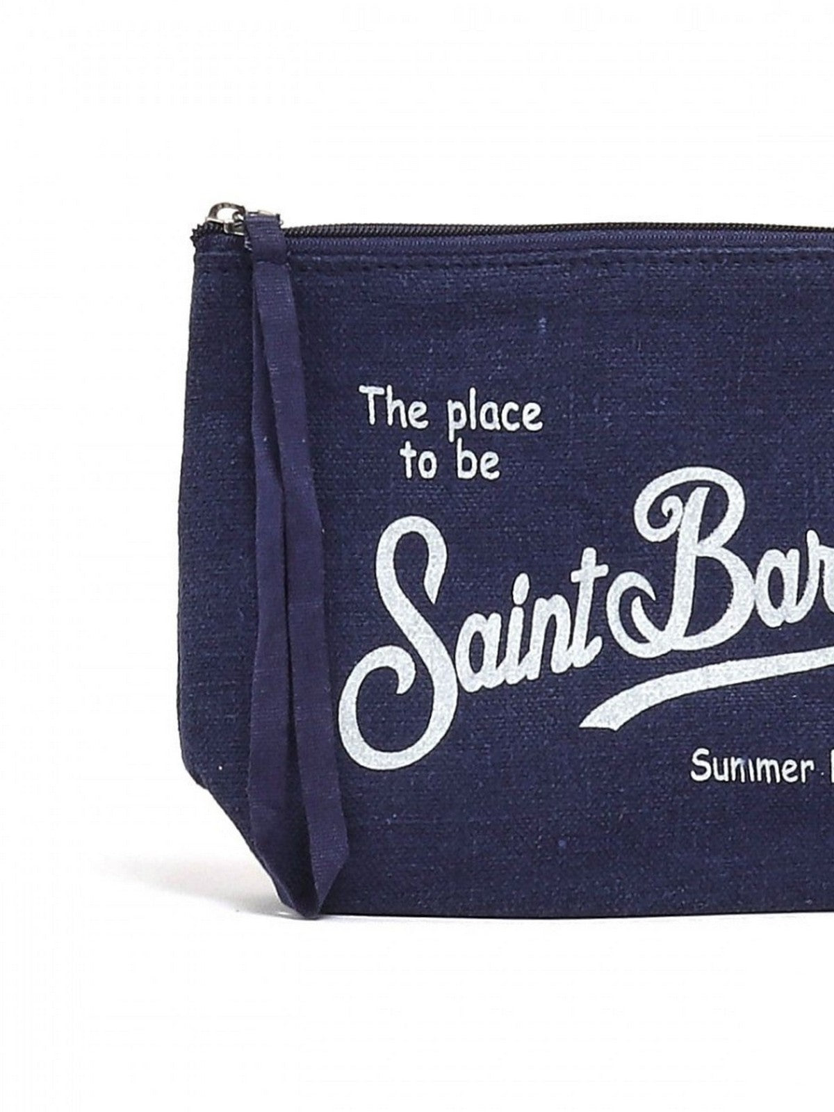 MC2 SAINT BARTH Pochette Uomo ALINE LINEN 01897H Blu gioboutiqueweb