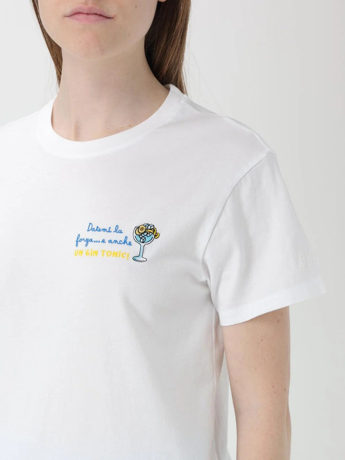 MC2 SAINT BARTH T-shirt Donna EMILIE 06008H FORZA E GIN TONIC 01N EMB gioboutiqueweb