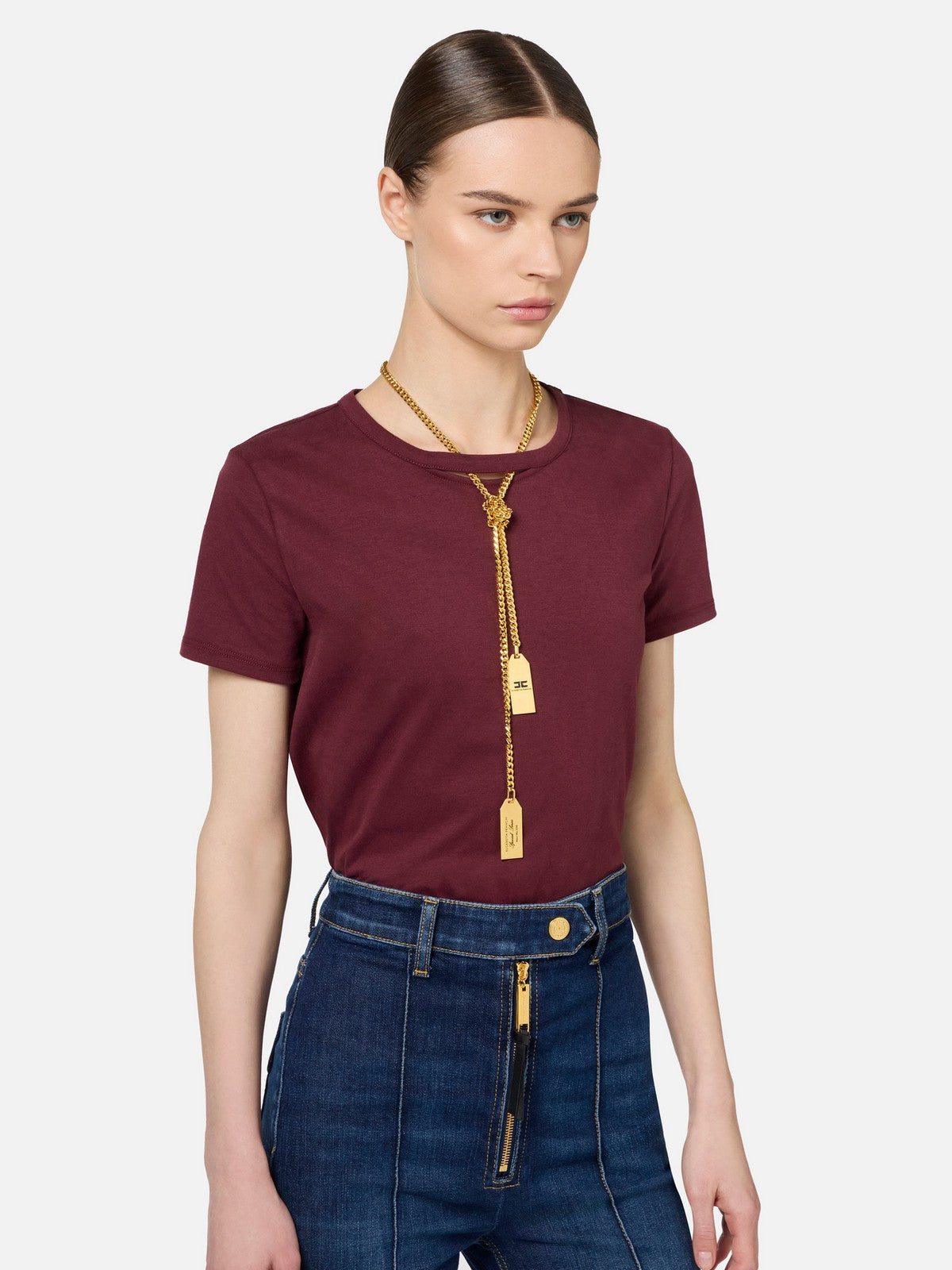 ELISABETTA FRANCHI T-shirt and pole Women's MA00946E2 CG3 Red