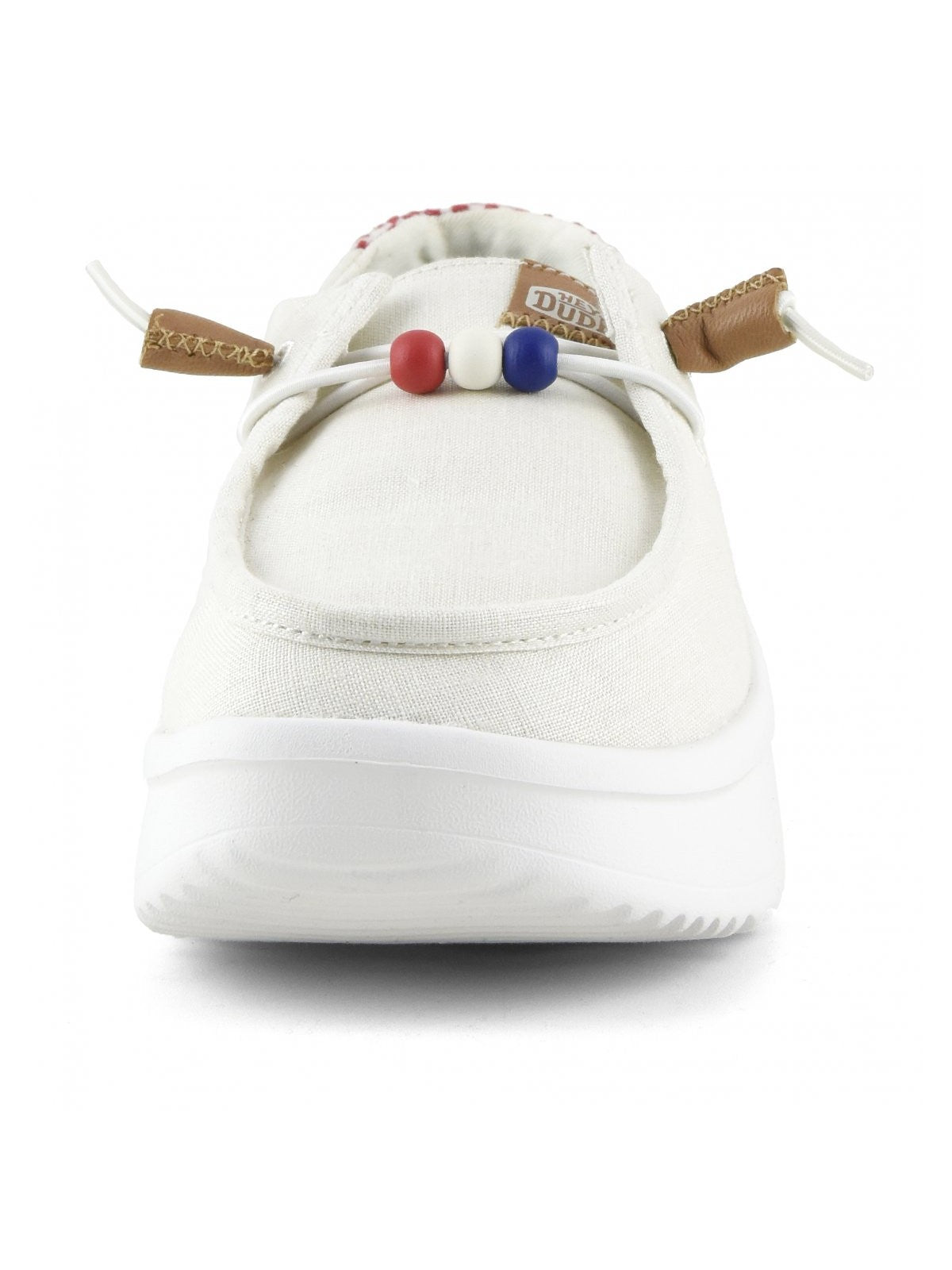 HEY DUDE Mocassino Donna Wendy Peak Baja Stripe HD.40739 100 Bianco gioboutiqueweb