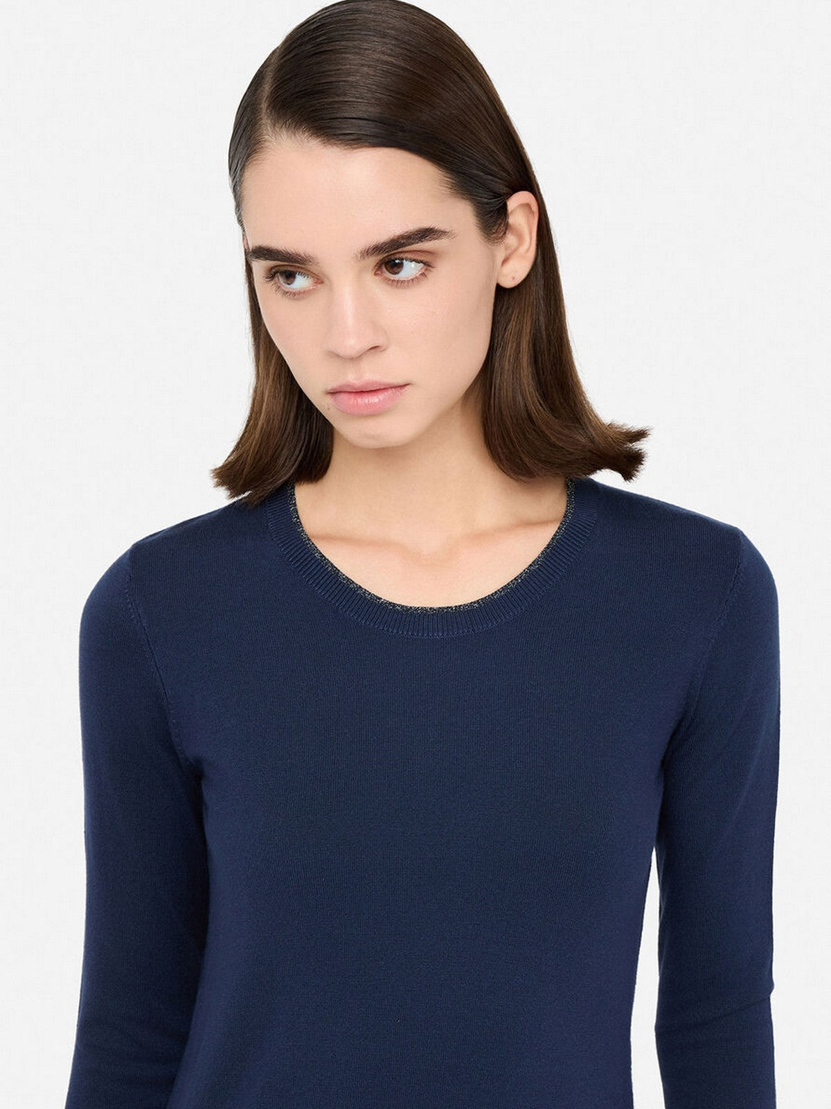 LIU JO WHITE Maglia Donna WXX055MS49I 93921 BLU NAVY