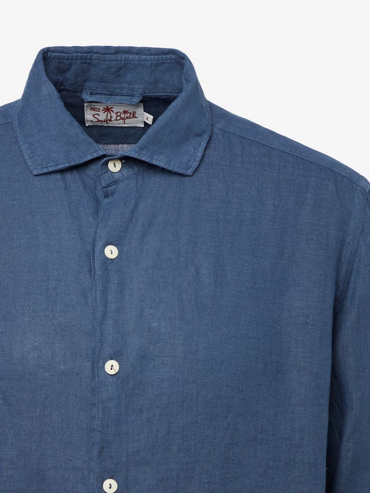 Mc2 Saint Barth Men's Shirt Pamplona 01526F Blue