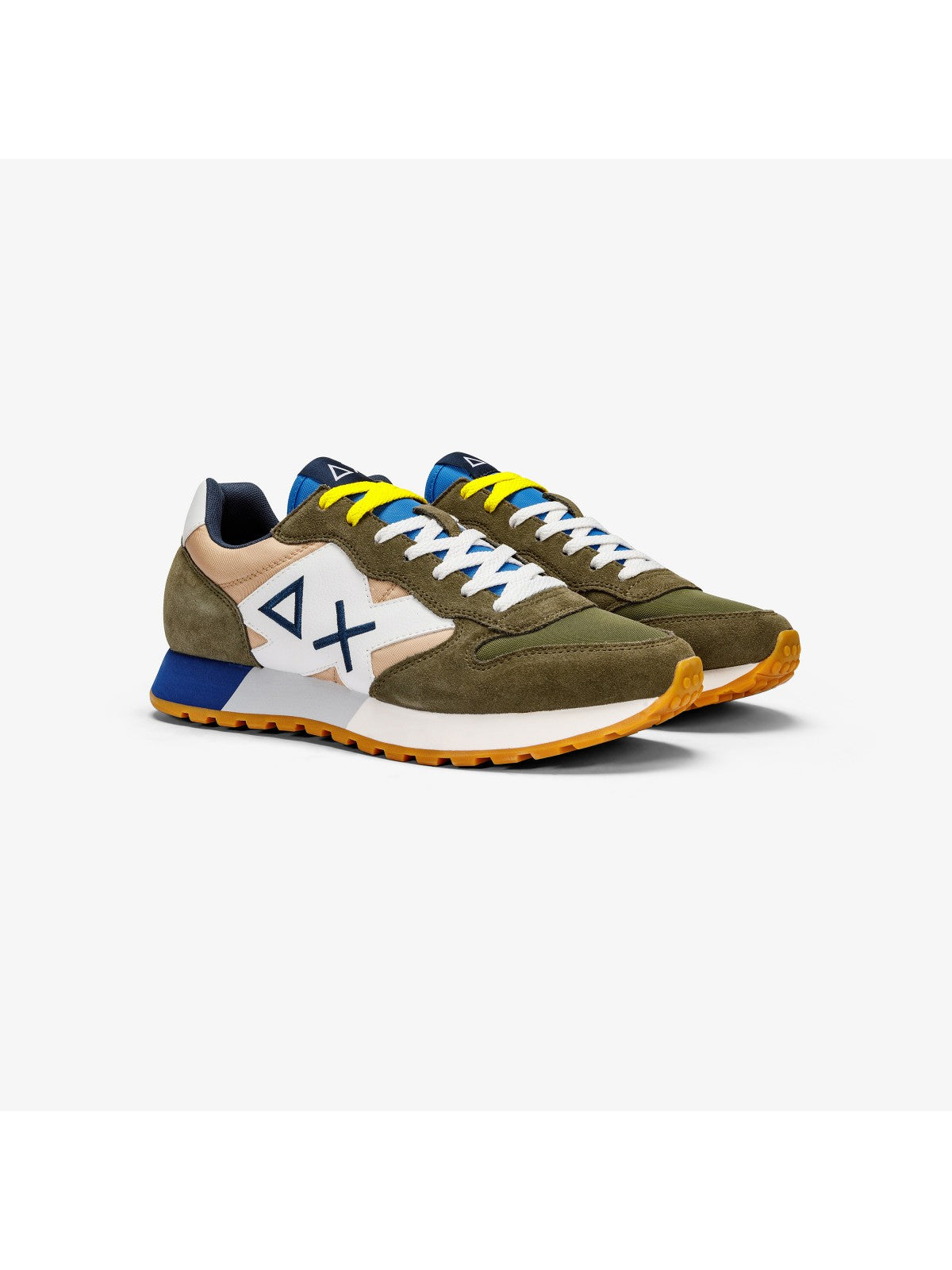 SUN68 Sneaker Uomo Jaki bicolor Z34112 1916 Verde gioboutiqueweb