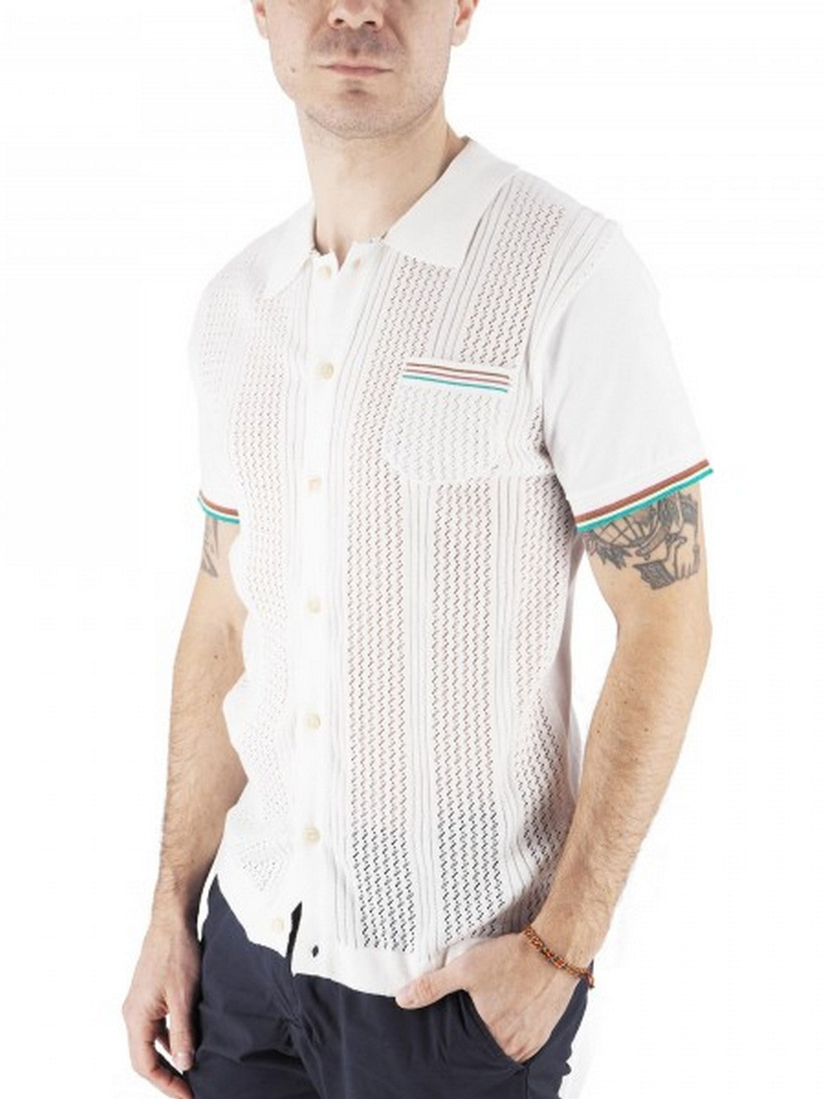 BOB Camicia Uomo AN/P25RIK UNICA Bianco gioboutiqueweb